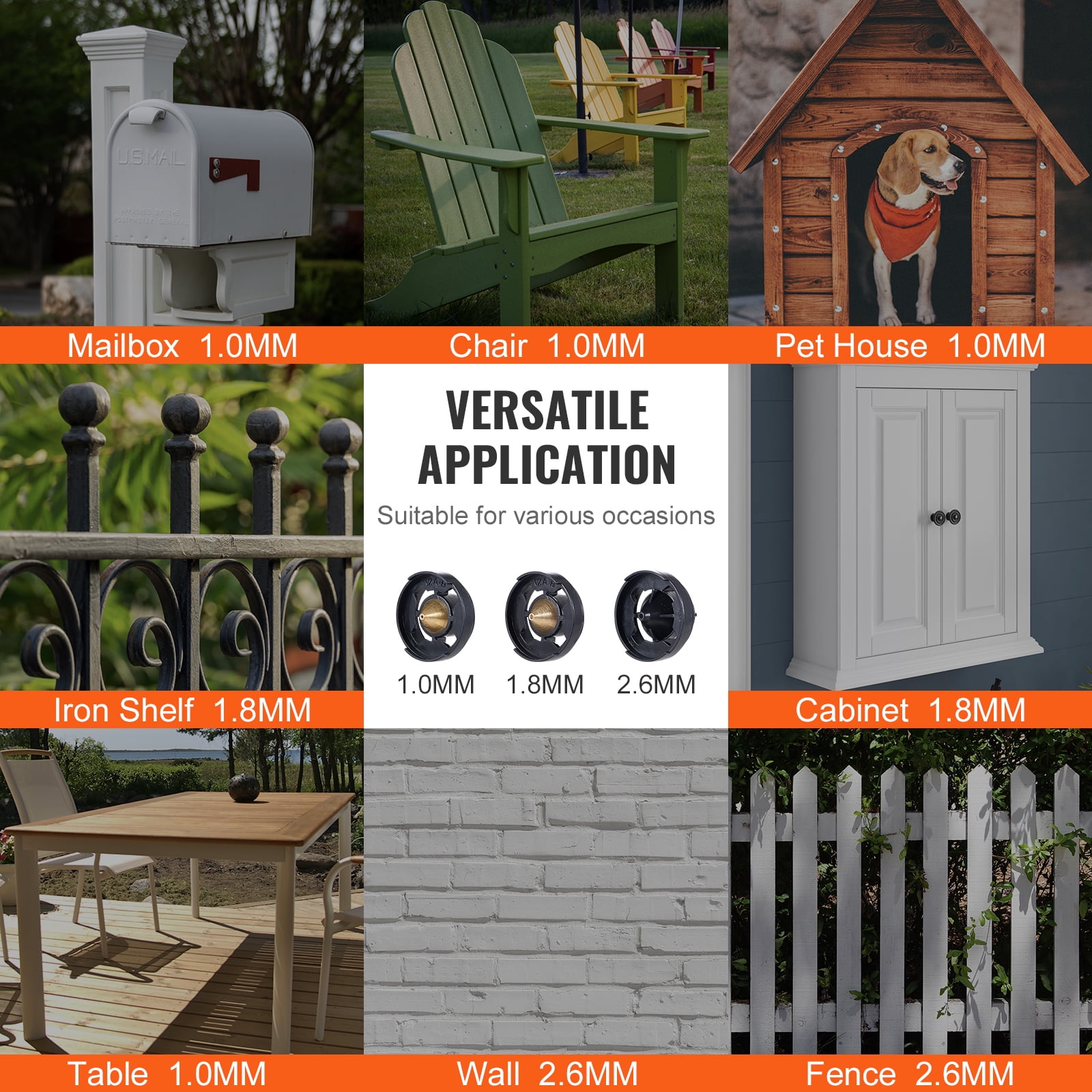 KFFKFF Paint Sprayer, 500W HVLP Electric Spray Paint Gun with 10FT Air Hose, 1300ML, 4 Nozzles, 3 Patterns, Paint Sprayer for House Painting Home Interior & Exterior Walls, Ceiling, Fence - Image 9