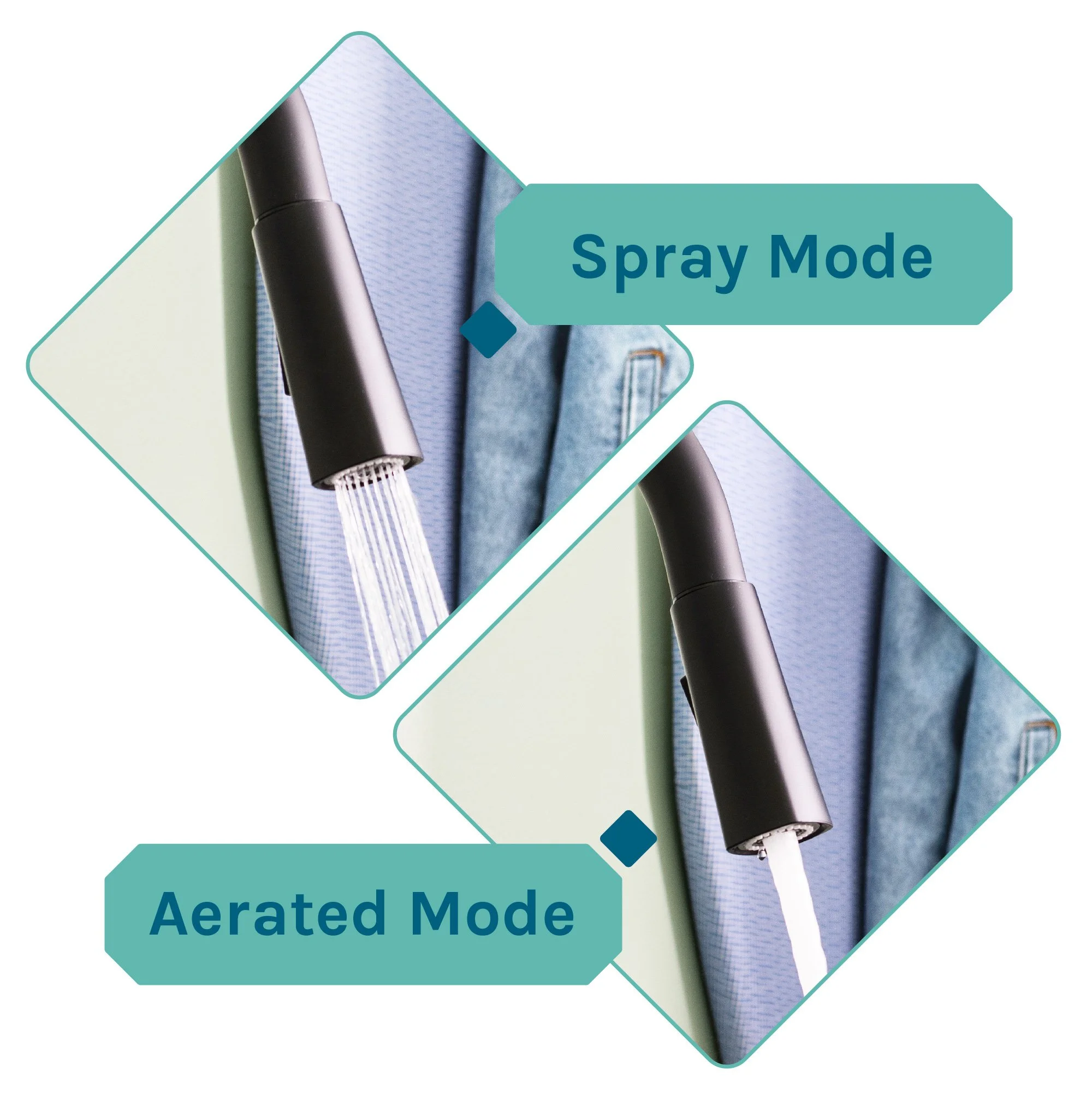 Tehila Grey 19 Gallon Utility Sink with Black High-Arc Faucet - Image 3