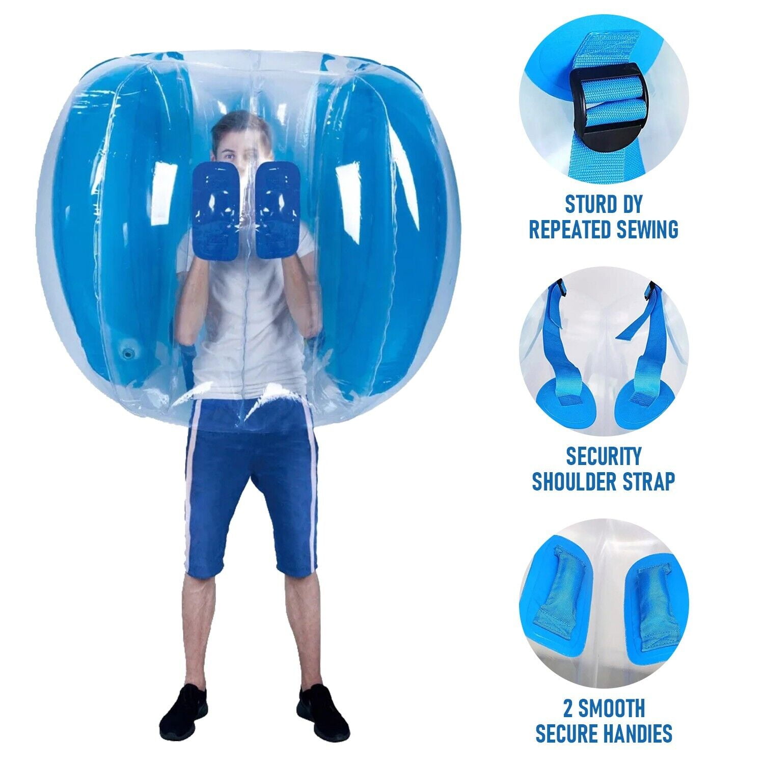 Adult Bumper Balls (4ft/1.2m) Giant Inflatable Bubble Sumo Balls House Summer Outdoor Toys Backyard Games for Kids Yard Human Hamster Ball Active Play - Image 8