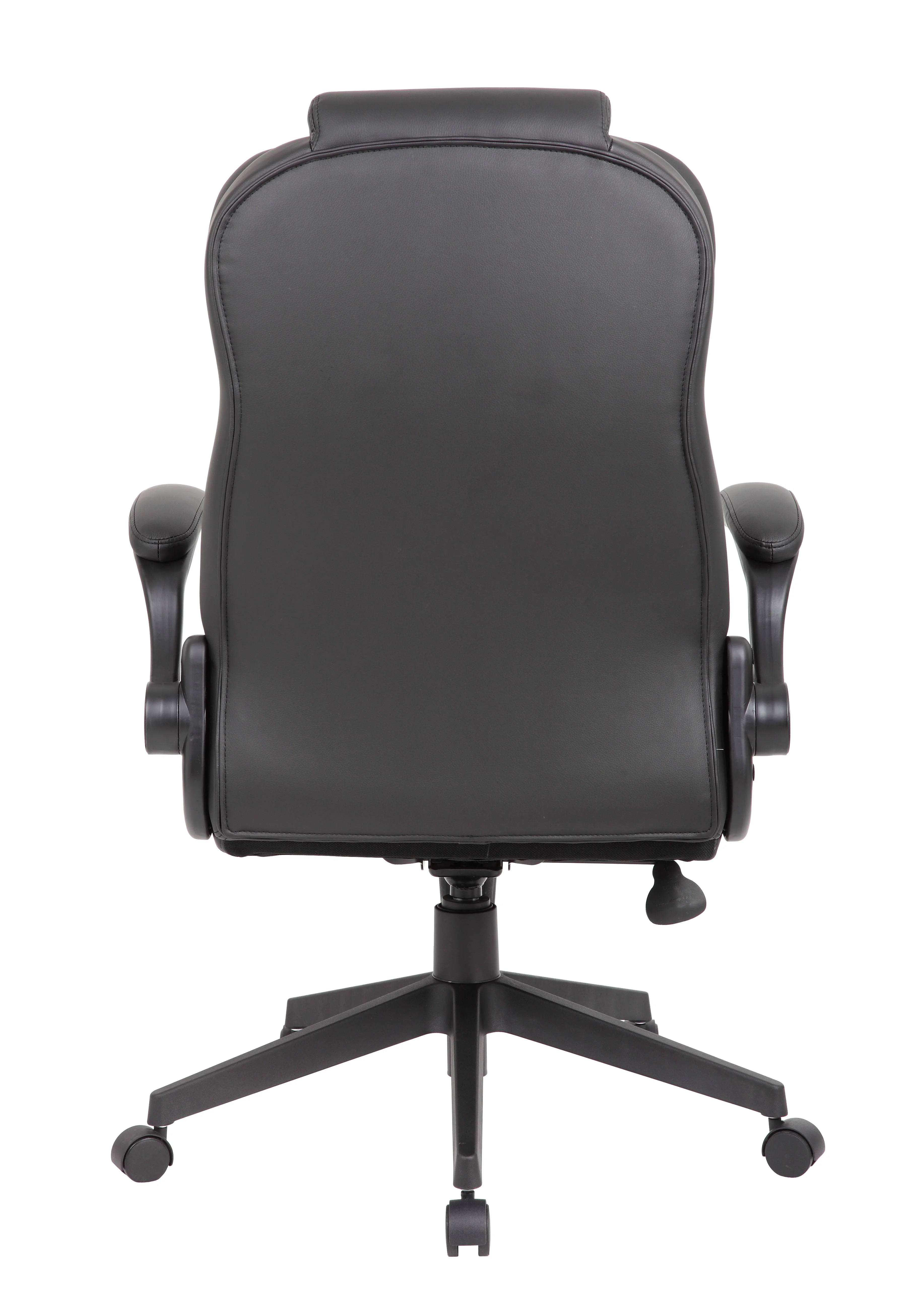 Boss Office Products High Back Flip Arm Vinyl Executive Chair in Black - Image 5