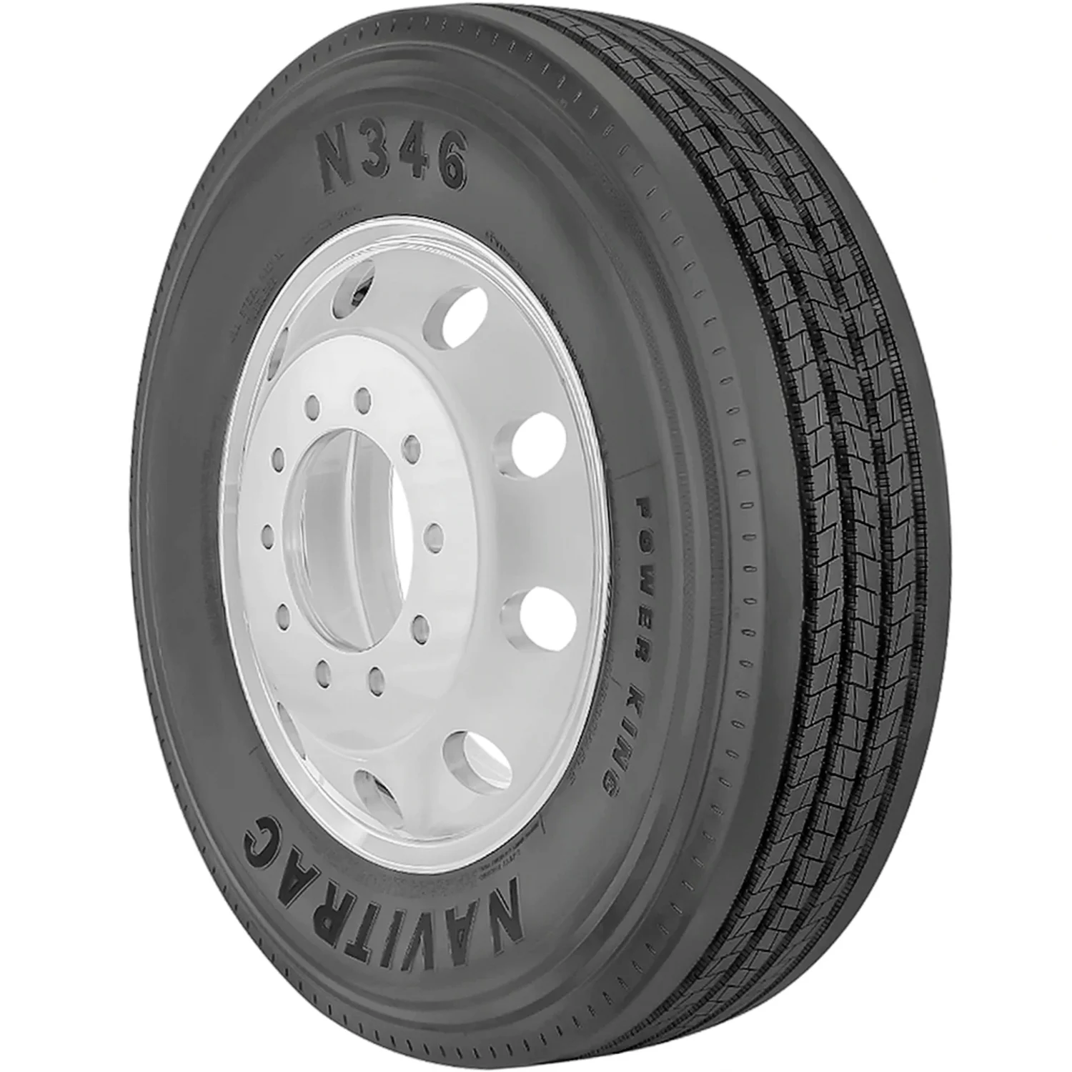 Power King Navitrac N346 255/70R22.5 140/137M H 16 Ply All Position Commercial Tire - Image 3