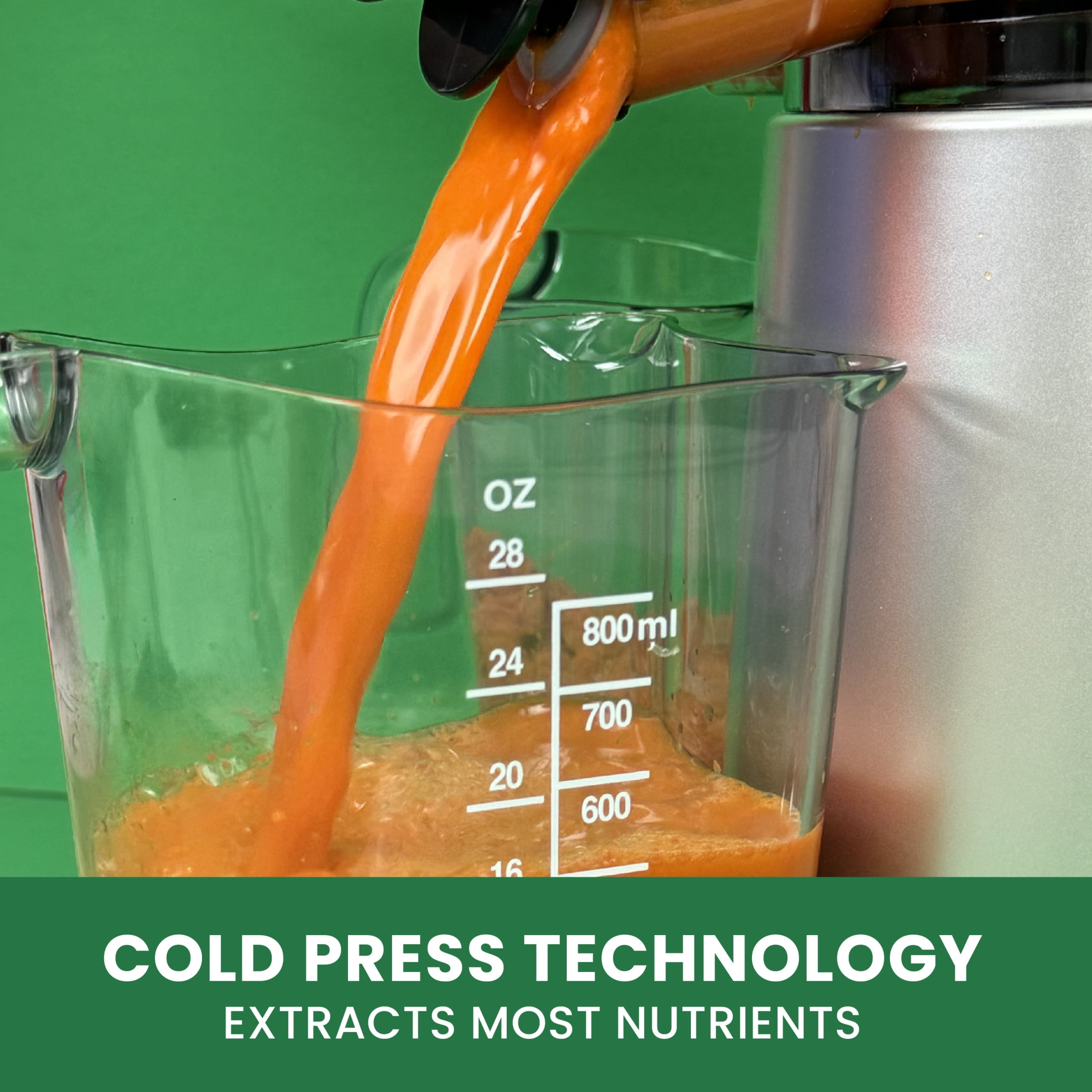 Omega Vertical Cold Press Compact Masticating Juicer, Low-Speed 3-Stage Auger, in Silver (JC3000SV13) - Image 12