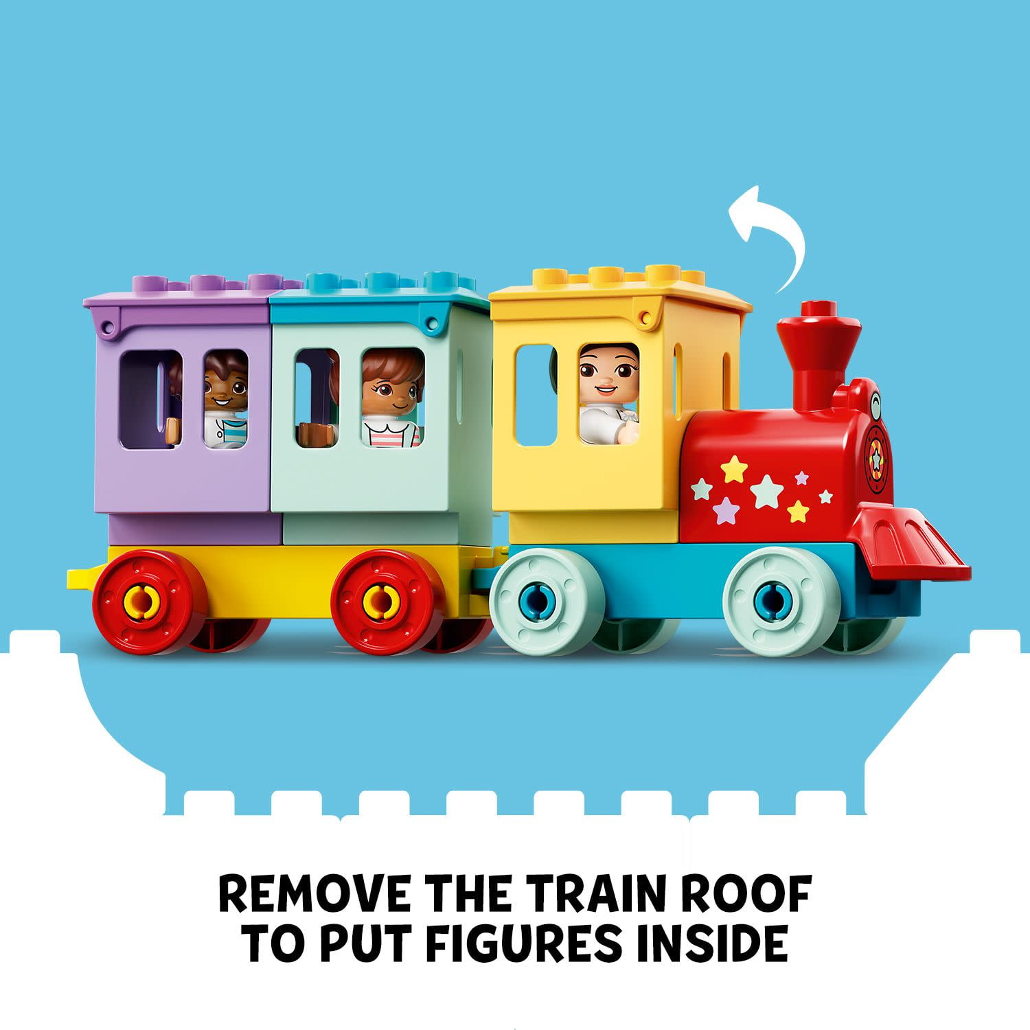 LEGO DUPLO Town Amusement Park Fairground 10956 Building Set - Featuring 7 Duplo Figures, Trains, Slides, Carousel, and a Ferris Wheel, Educational Learning Toy and Playset for Toddlers Ages 2+ - Image 7