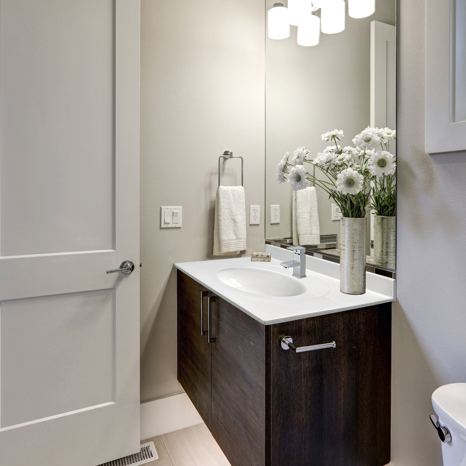 Design House Cultured Marble 31" x 22" Single Bowl Vanity Top with Single-Hole Mount and Backsplash, White - Image 14