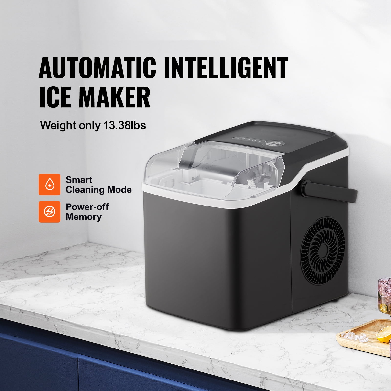 KFFKFF Portable Countertop Ice Maker 26lbs/24H Self-Cleaning - Image 7