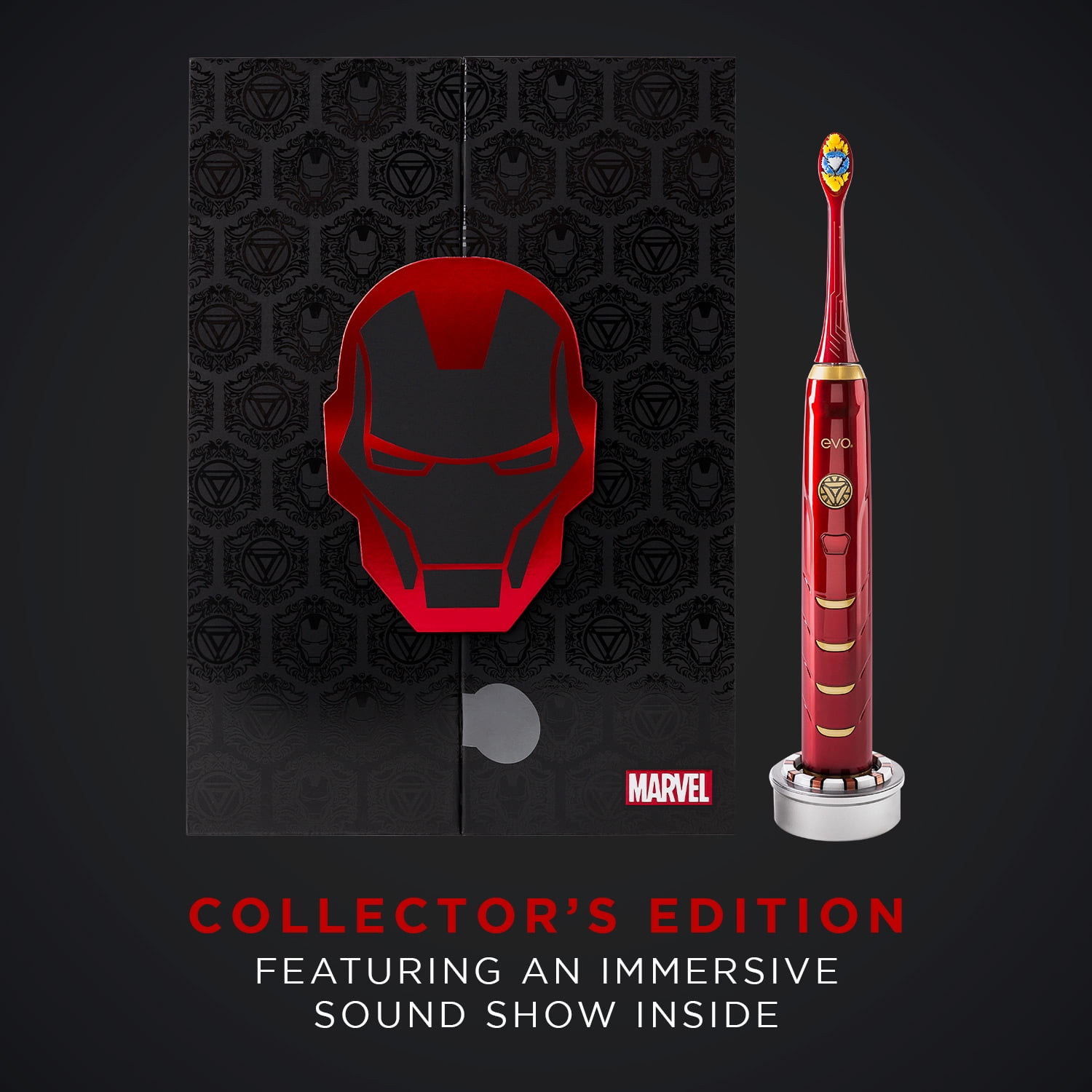 EVO IRM-1 Rechargeable Iron Man Sonic Toothbrush with Travel Case for Adults, Collector's Edition - Image 19