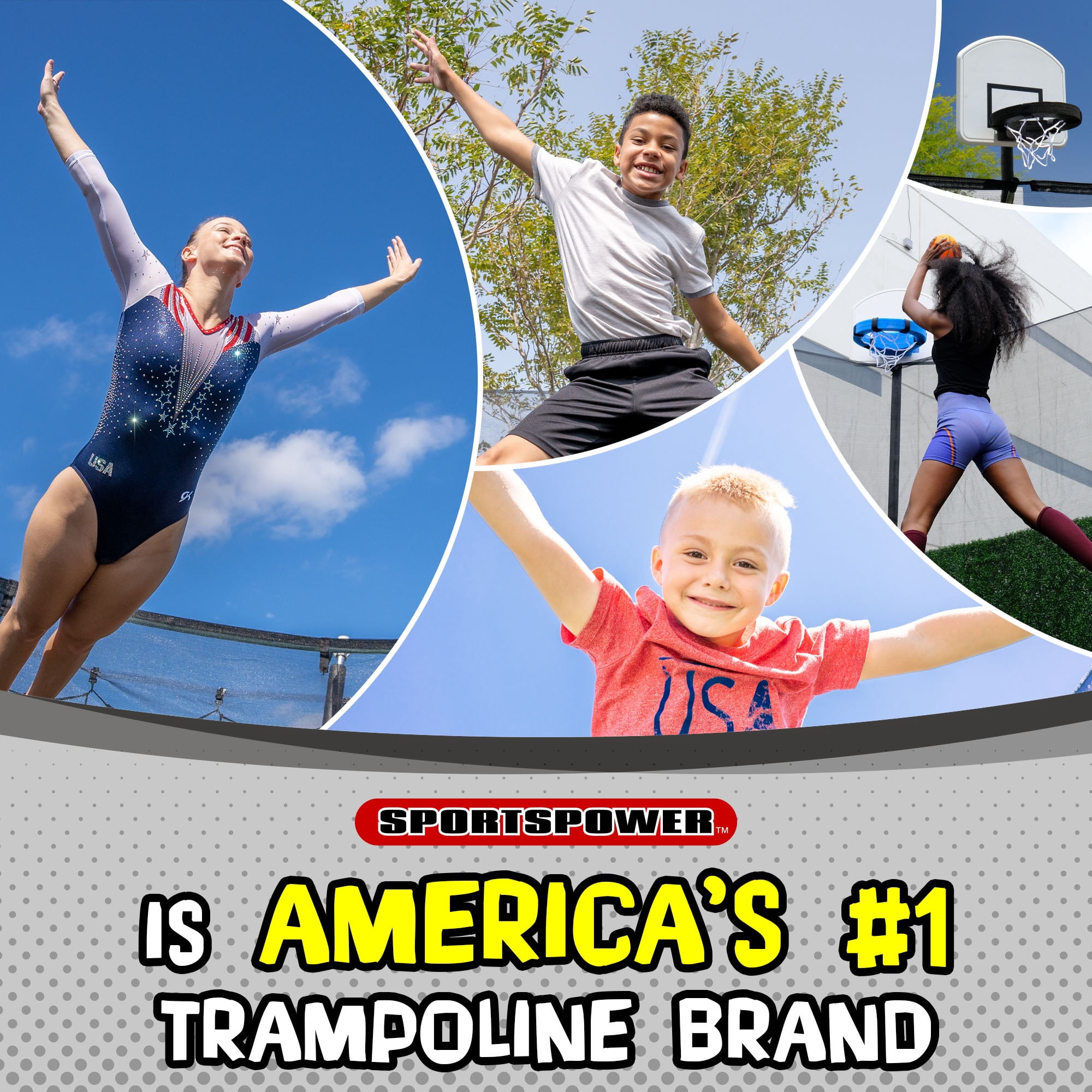 Sportspower TruJump PRO Trampoline 12FT with Curved Pole Enclosure & Jump Mat with Lifetime Warranty, AST - Image 11