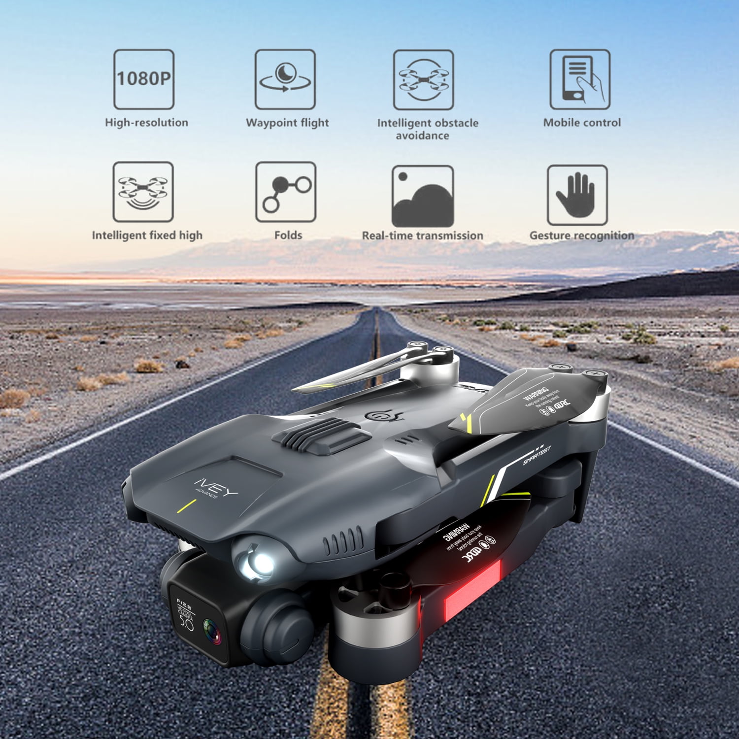 4DRC V28 Drone With 1080P Camera for Adults Foldable FPV RC Quadcopter Drone with Brushless Motor and 2 Batteries for Play outdoor black - Image 9