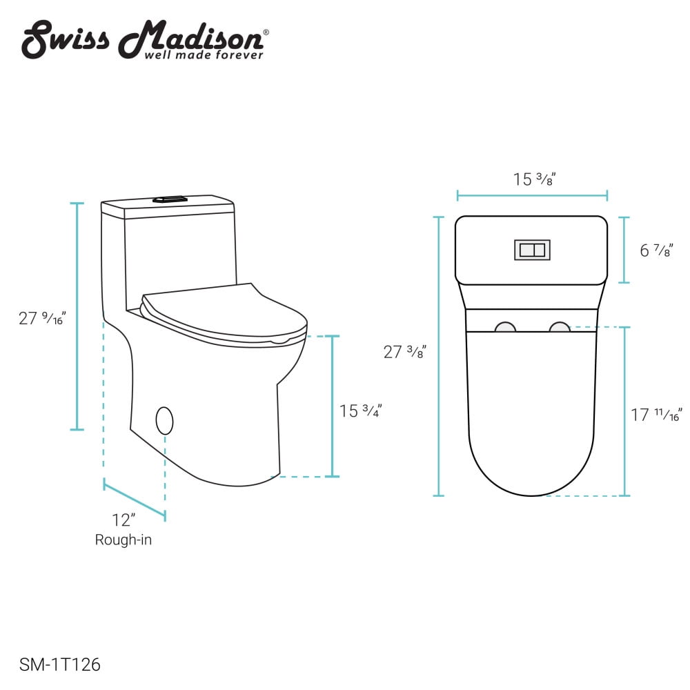 Daxton One-Piece Elongated Dual-Flush Toilet 1.1/1.6 gpf - Image 4