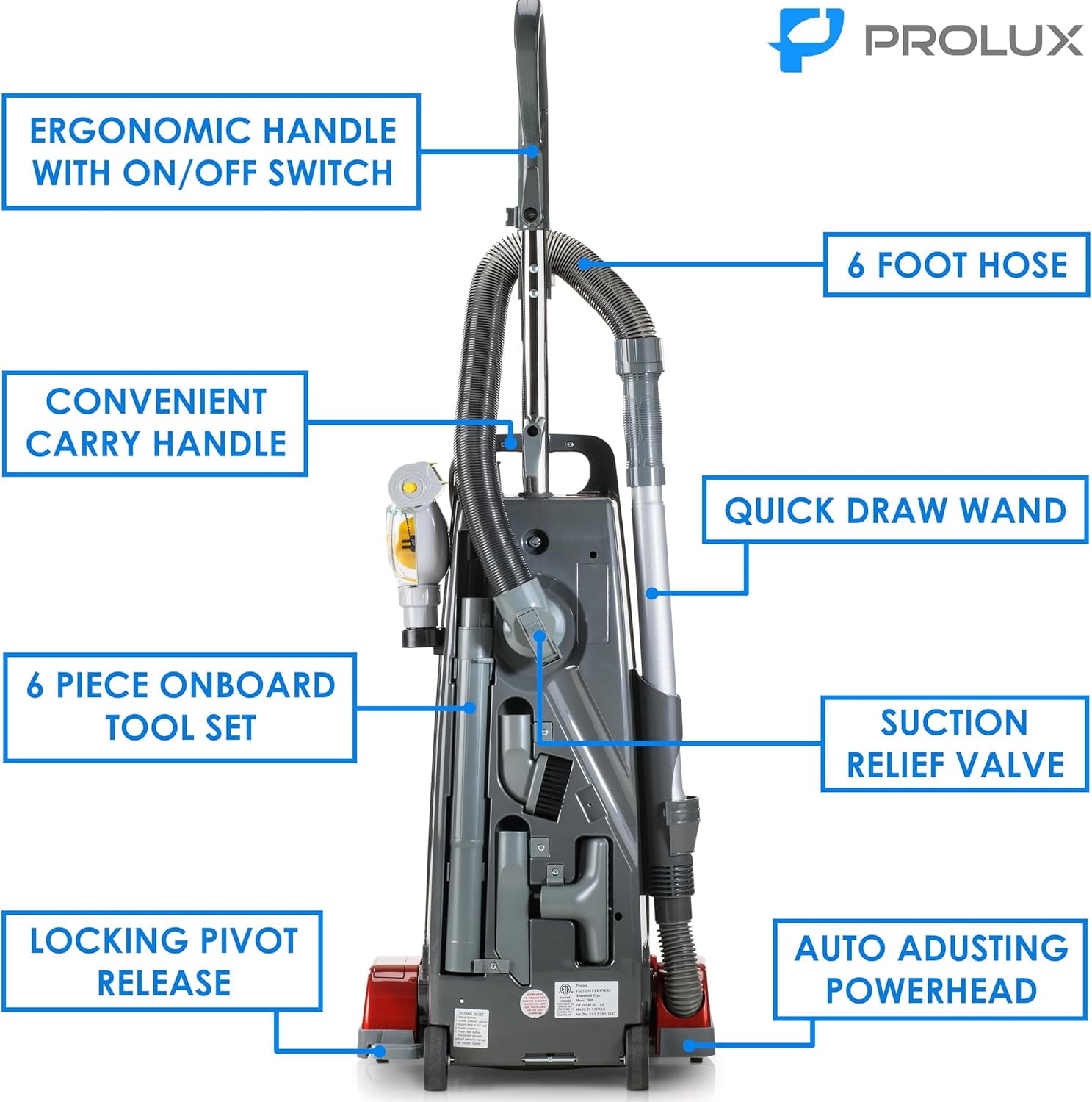 Prolux 9000 Upright HEPA Vacuum with on Board Tools - Image 5