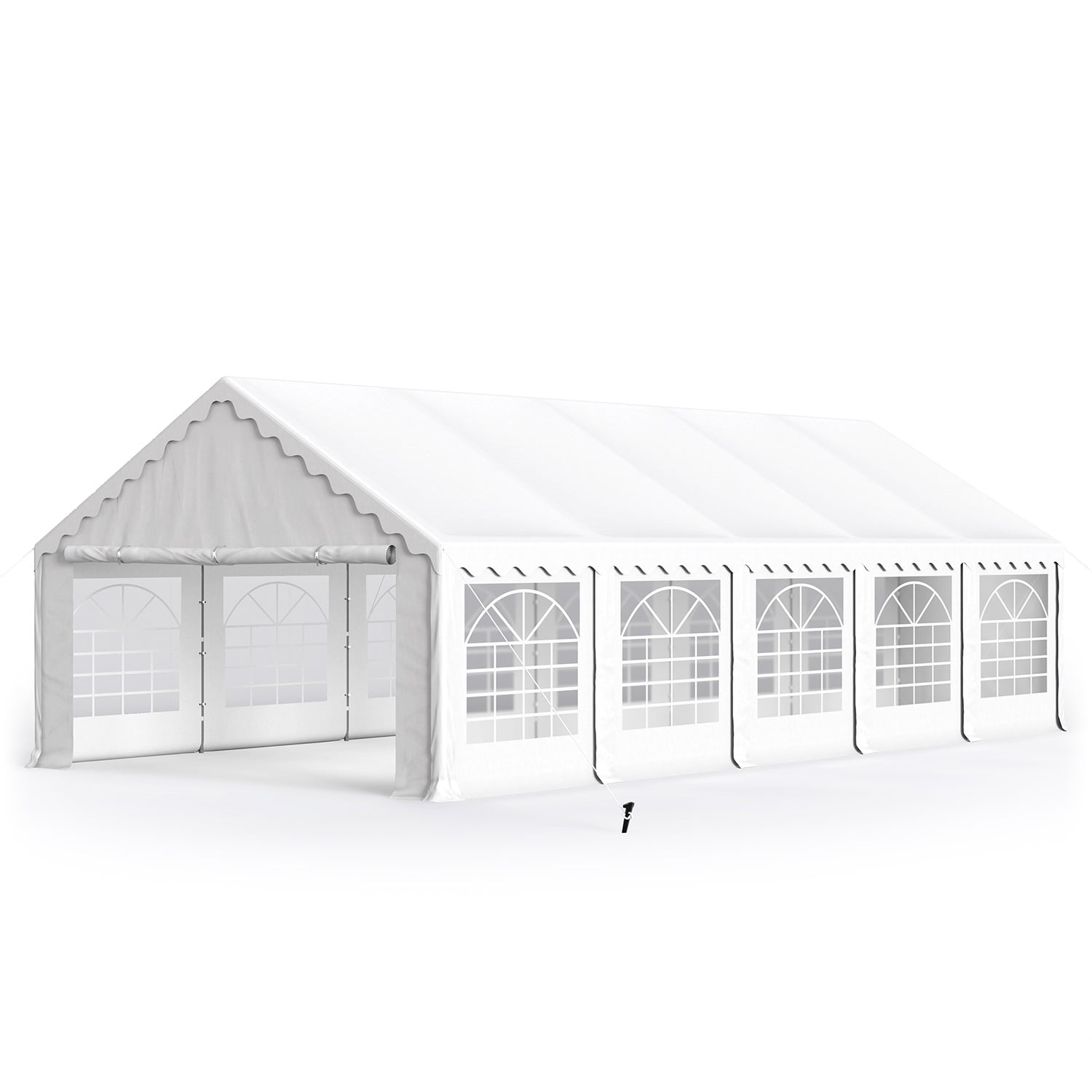 Summit Living 16’ x 32’ Party Tent with 10 Removable Sidewalls Outdoor Event Canopy Tents for Outside - White - Image 5
