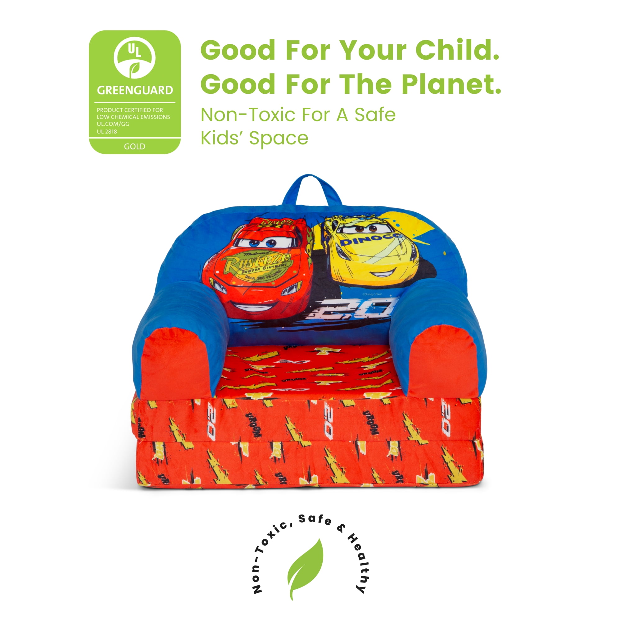 Cars Cozee Buddy Flip-Out Chair by Delta Children, Blue - Image 5