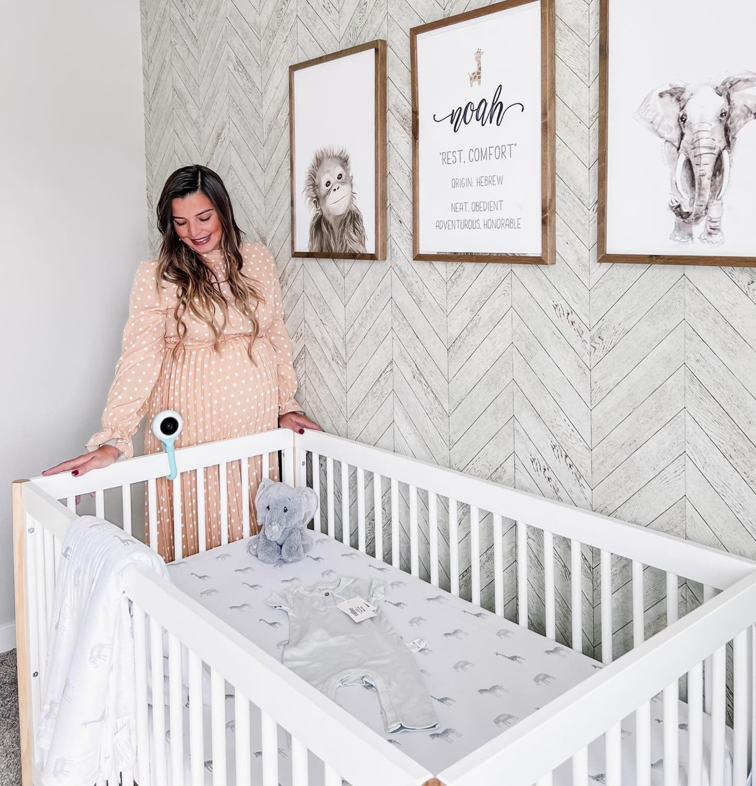 Lush Decor 100% Organic Cotton Jersey Jungle Adventure Organic Cotton Fitted Crib Sheet Gray 2Pk 28x52x9 - Image 4