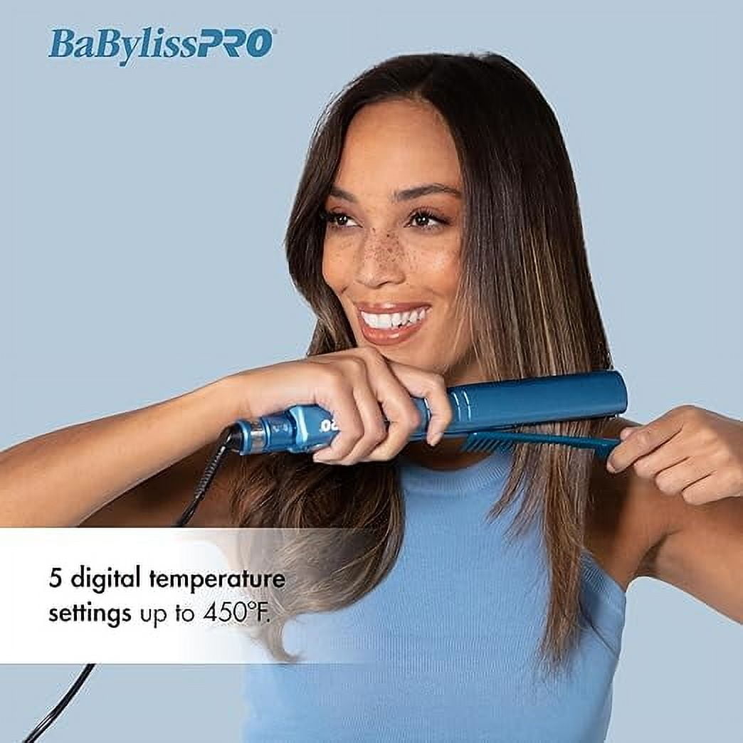 BaBylissPRO Nano Titanium 1 1/4" Dual Ionic Flat Iron Hair Straightener - Image 7