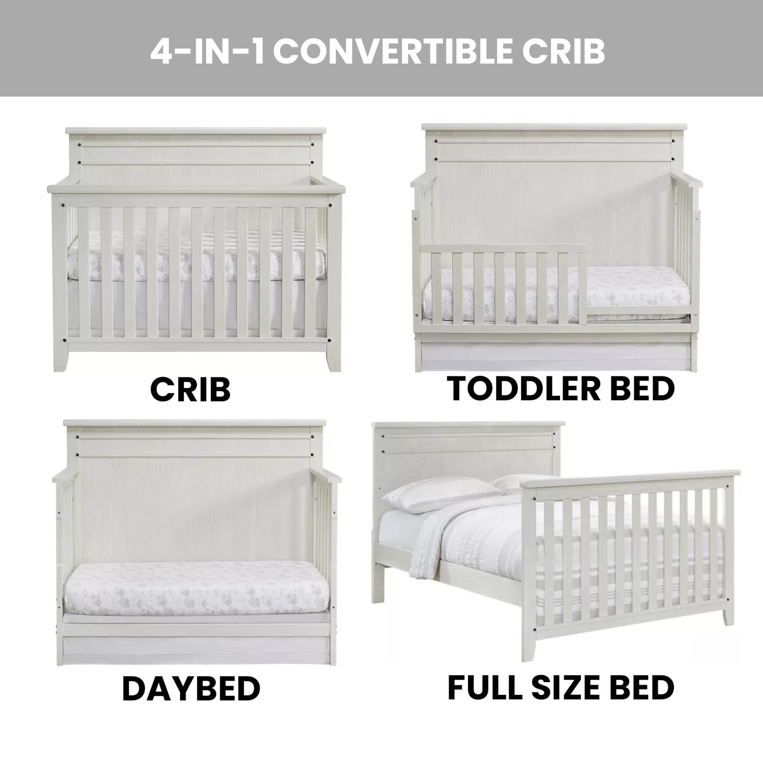 Soho Baby Morrison 4-in-1 Convertible Crib - Image 3