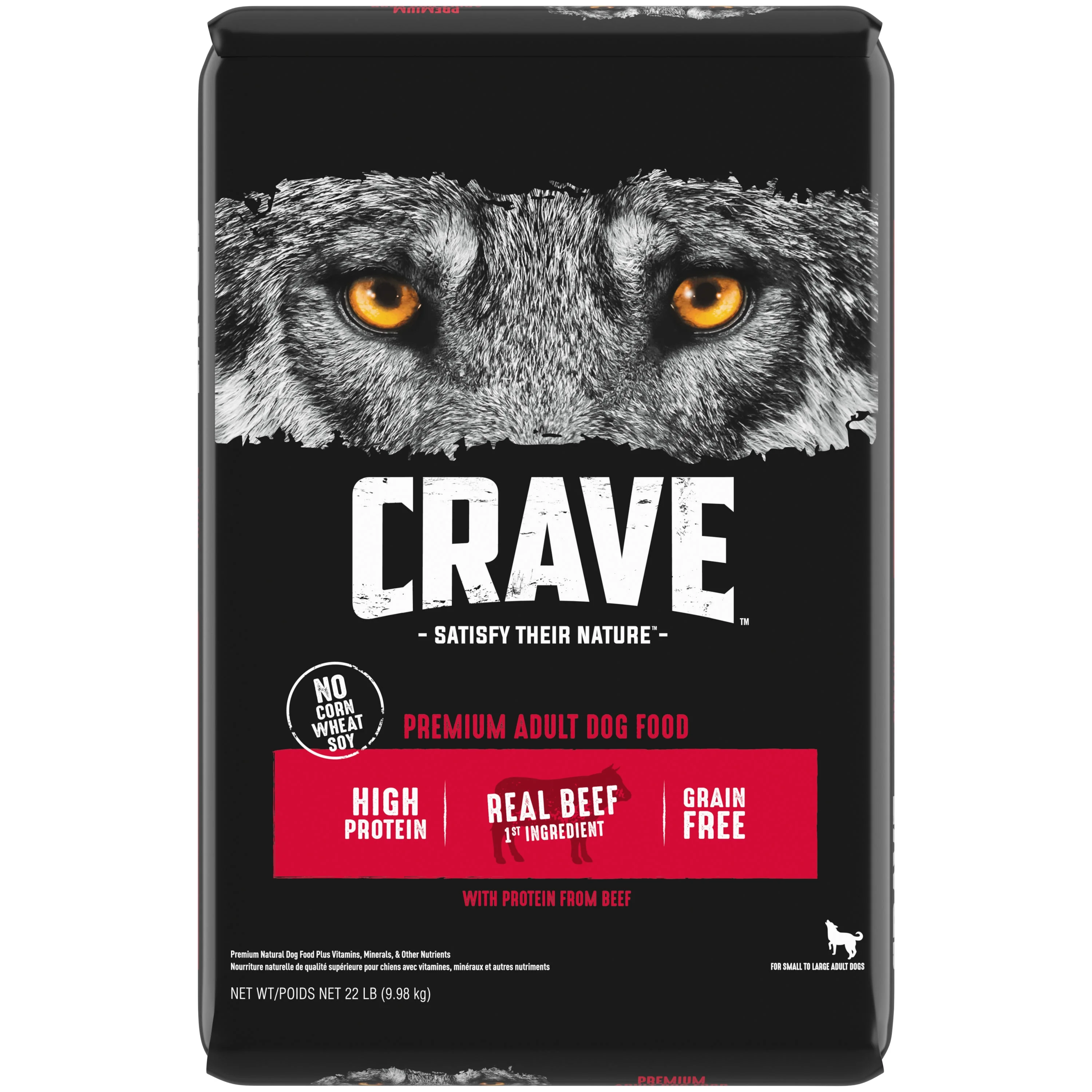 Crave Grain Free Adult Dry Dog Food With Protein From Beef, 22 Lb. Bag - Image 2