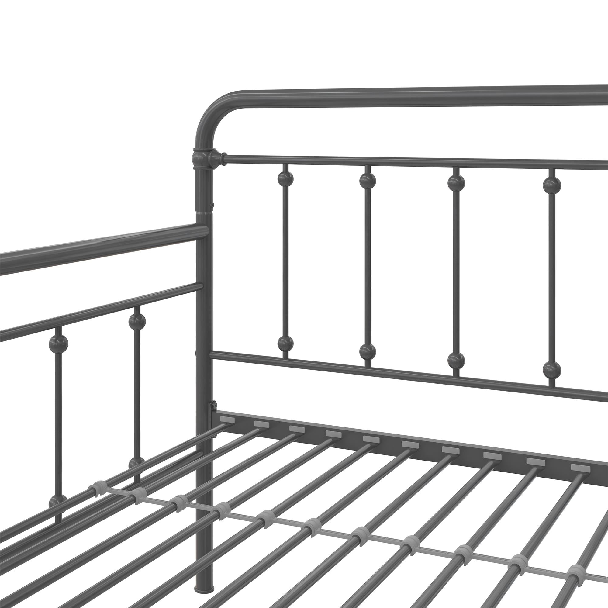 DHP Locky Metal Daybed with Pop Up Trundle Bed, Twin over Twin, Gunmetal Gray - Image 5