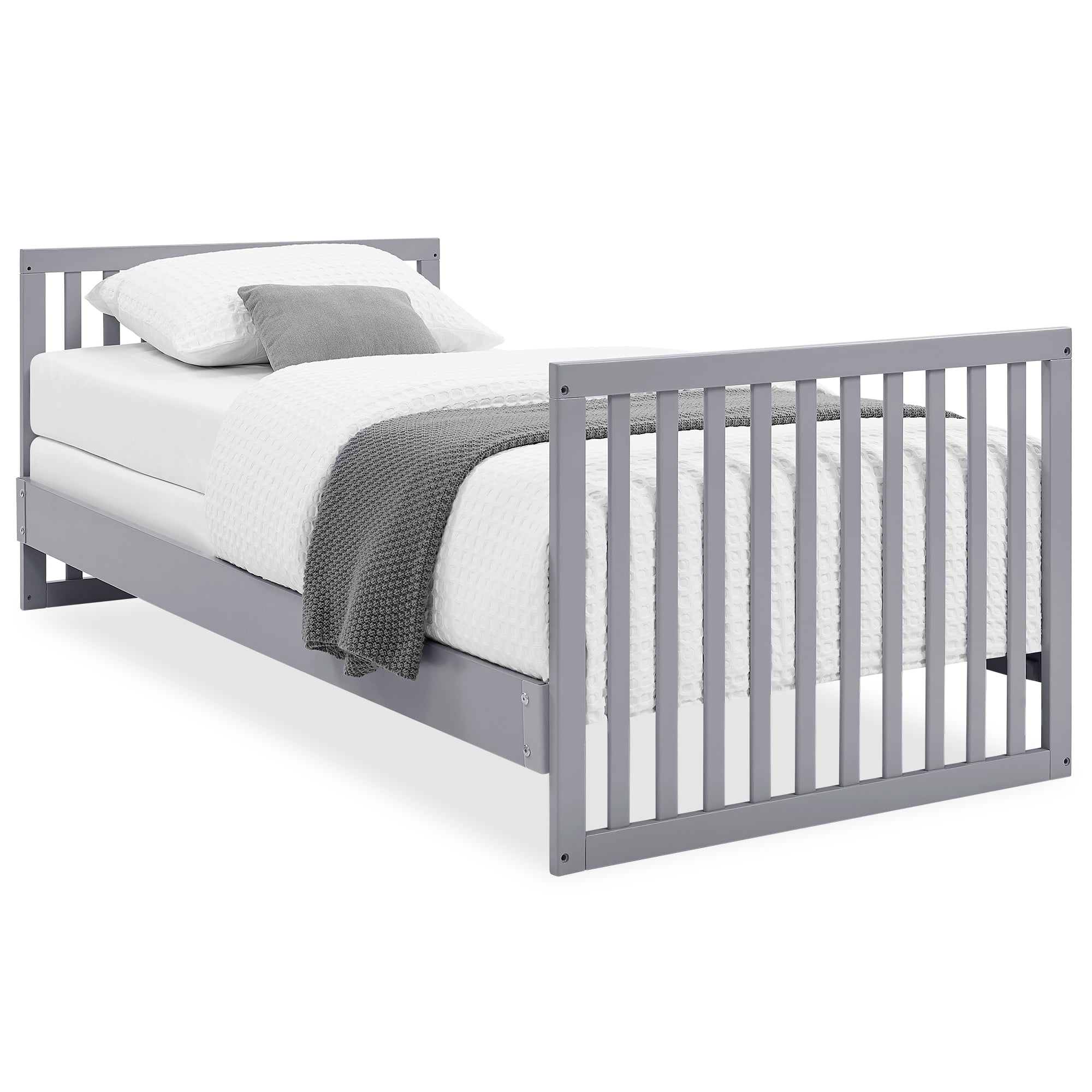 Delta Children Essex Convertible Mini Baby Crib with 2.75-Inch Mattress, Grey w/Natural - Image 7
