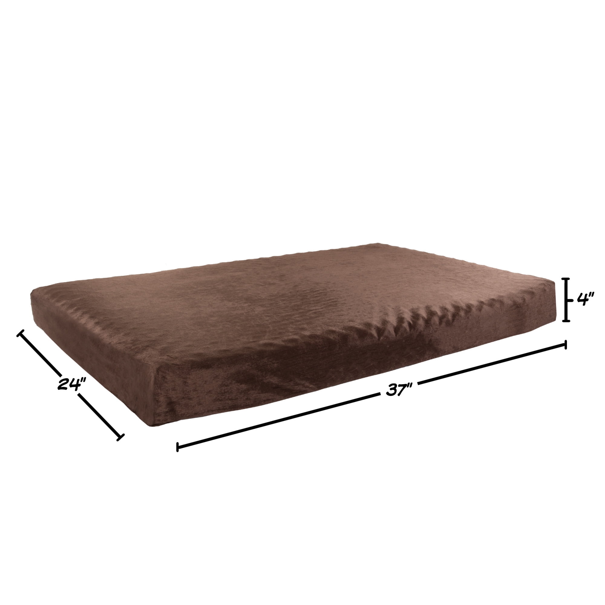 PETMAKER 37x27-Inch Memory Foam Dog Bed with Washable Cover (Brown) - Image 5