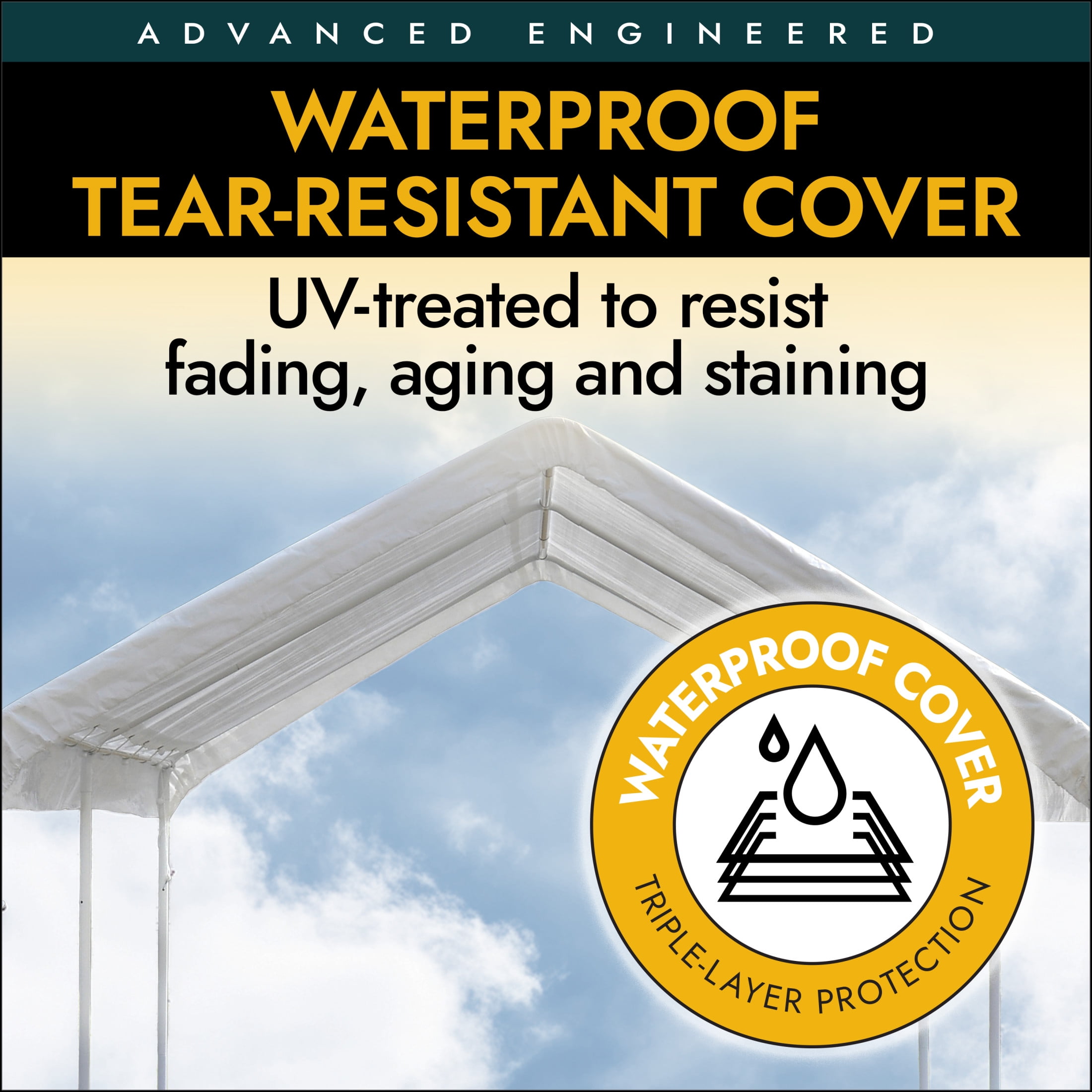 ShelterLogic MaxAP 10 x 10 x 1 ft White Compact Canopy - Image 12