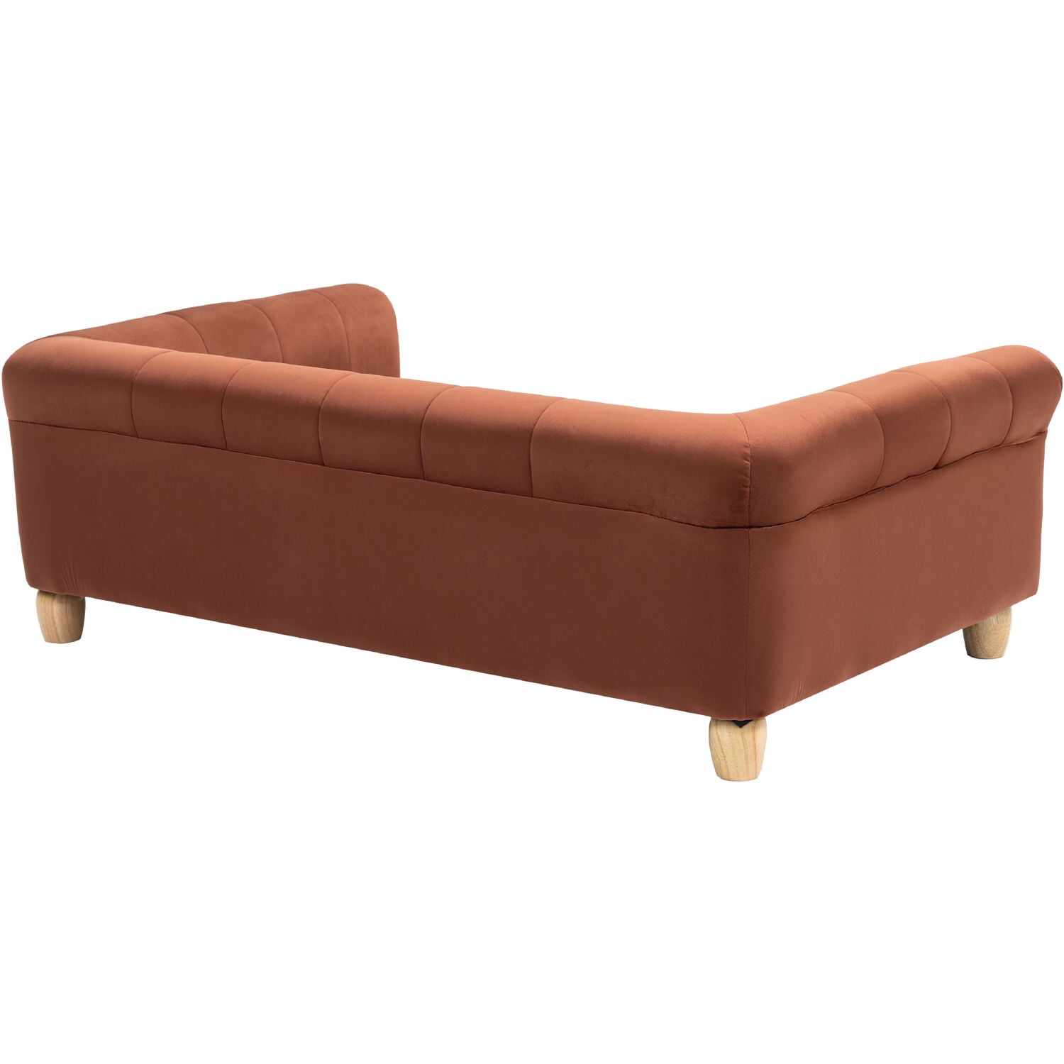 Critter Sitters 42-in. Elegant Brown Faux-Velvet Rectangle Dog Pet Bed - Image 21