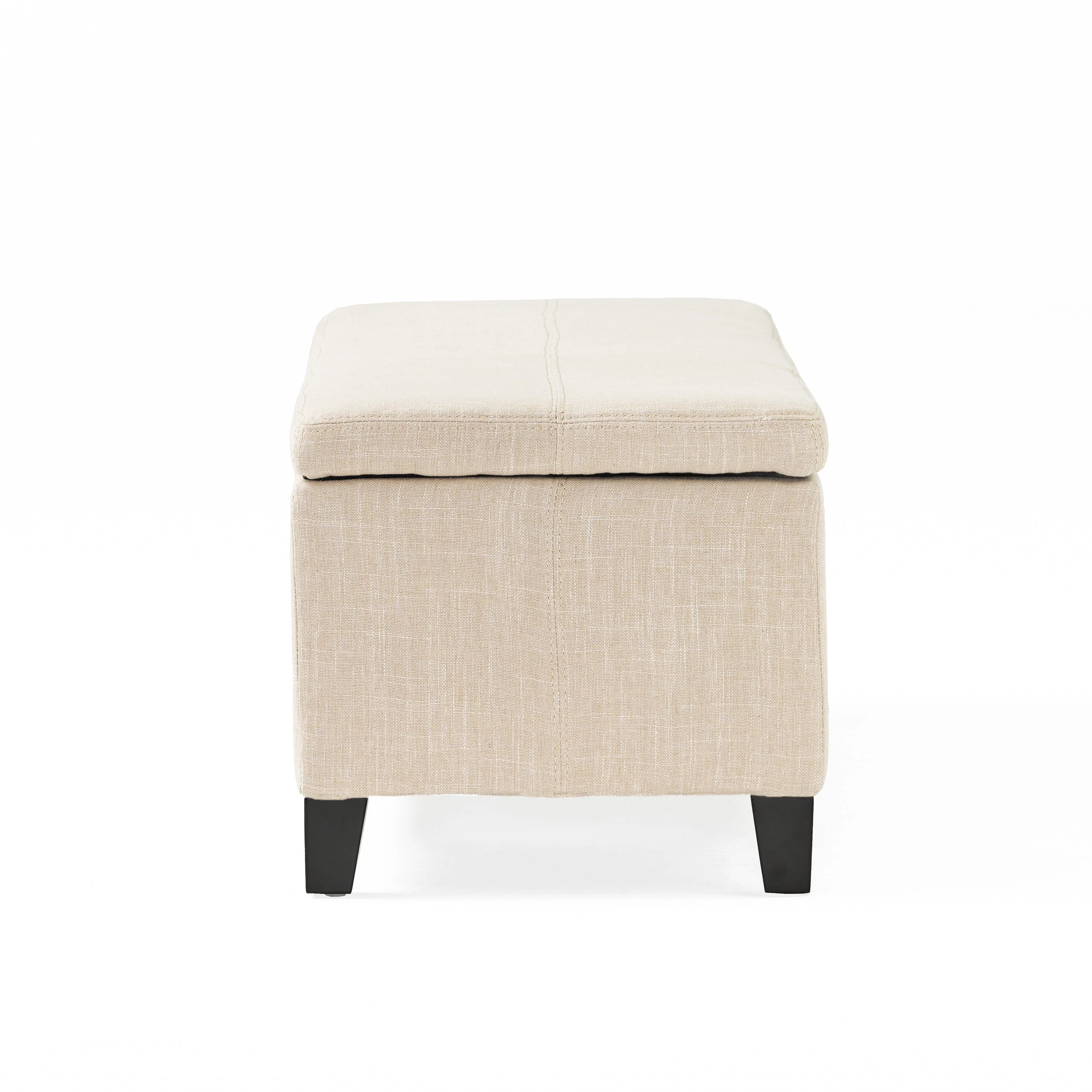 Noble House James Fabric Storage Ottoman, Light Beige - Image 7