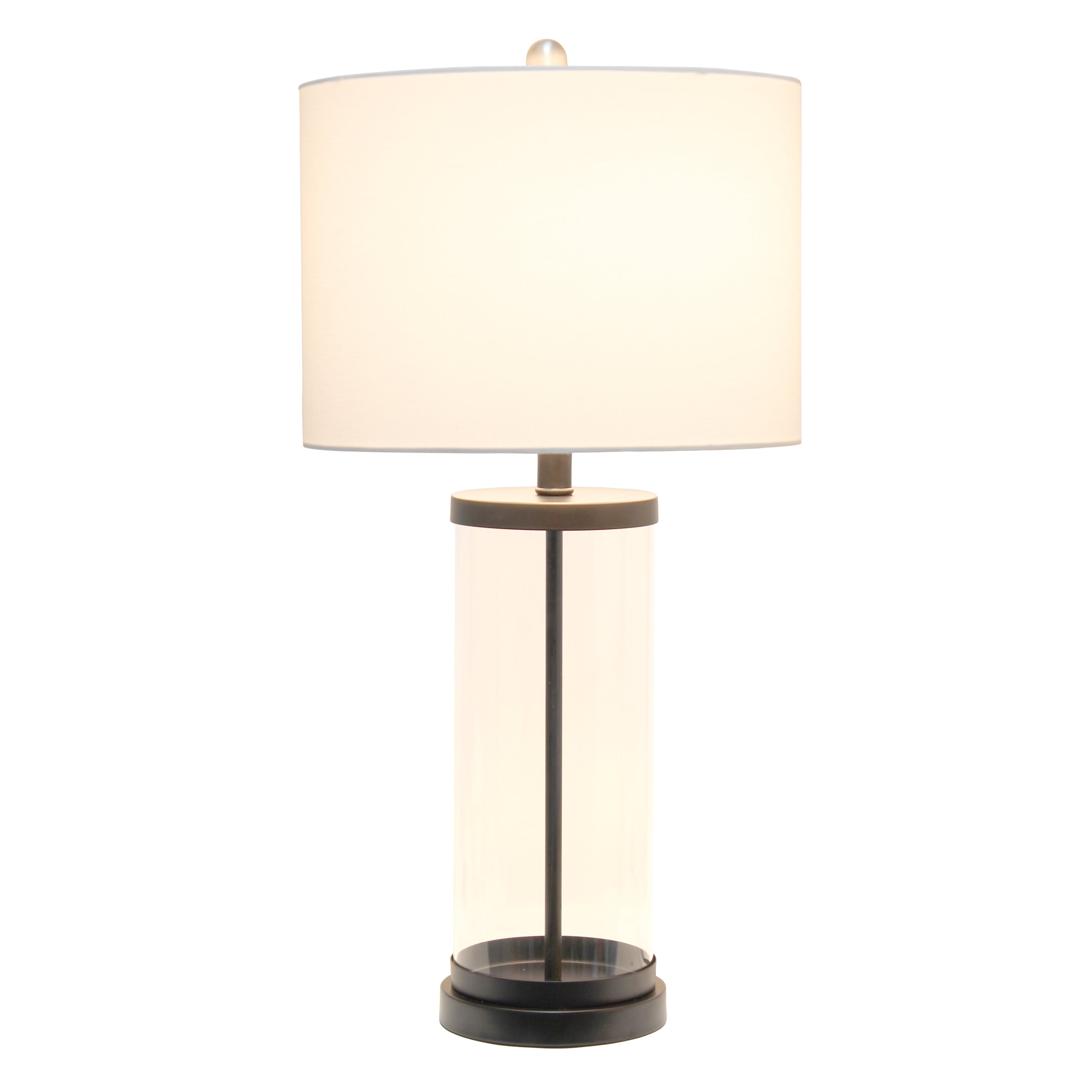 Elegant Designs Enclosed Glass Table Lamp, Black - Image 7