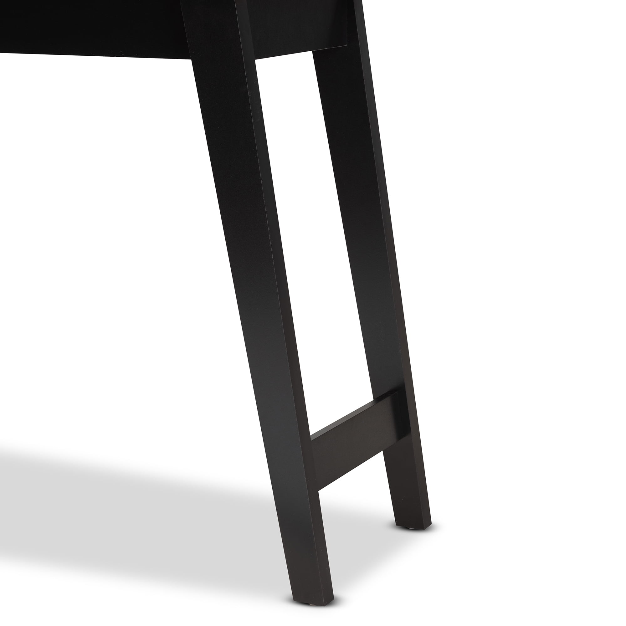 Baxton Studio Wales Modern Wood 1 Drawer Console Table, Black/Light Brown - Image 7