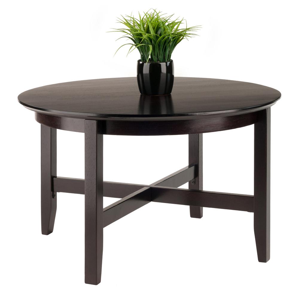 Winsome Wood Toby Round Coffee Table, Espresso Finish - Image 3