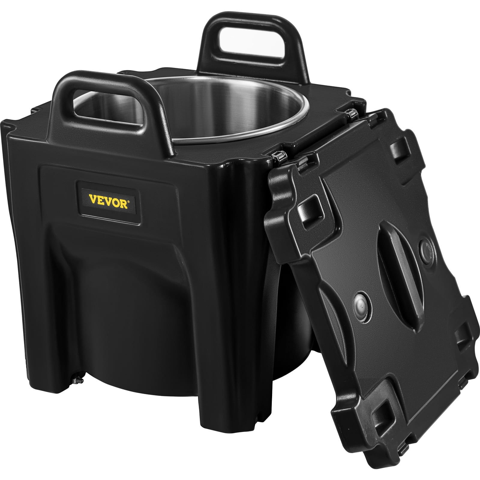 VEVOR Insulated Food Carrier,32Qt Capacity,Stackable Catering Hot Box with Stainless Steel Barrel,Top Load LLDPE Food Warmer with Integral Handles Buckles Stationary Base,for Restaurant Canteen, Black - Image 9
