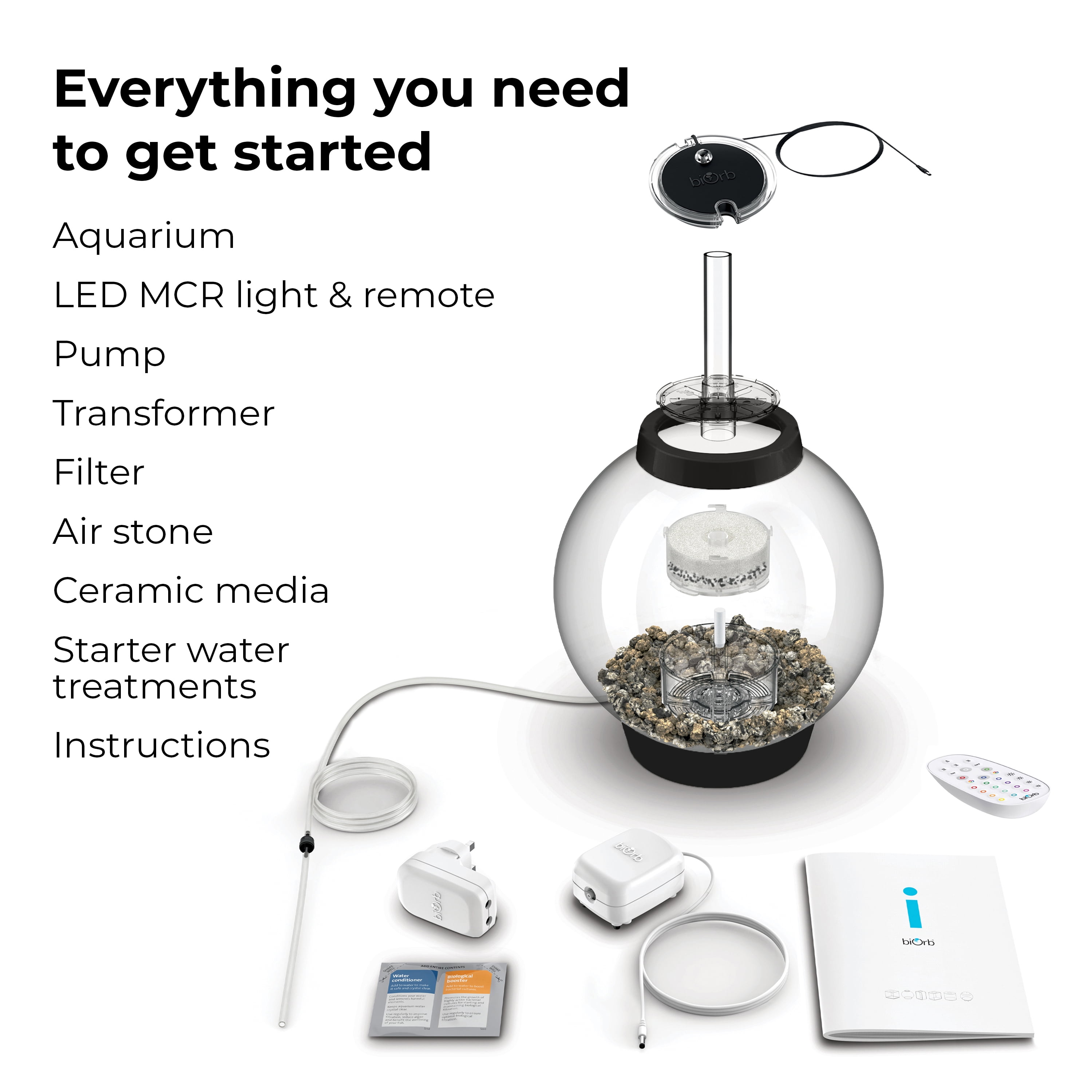 biOrb CLASSIC 15 Aquarium with MCR Light - 4 Gallon, Black - Image 3