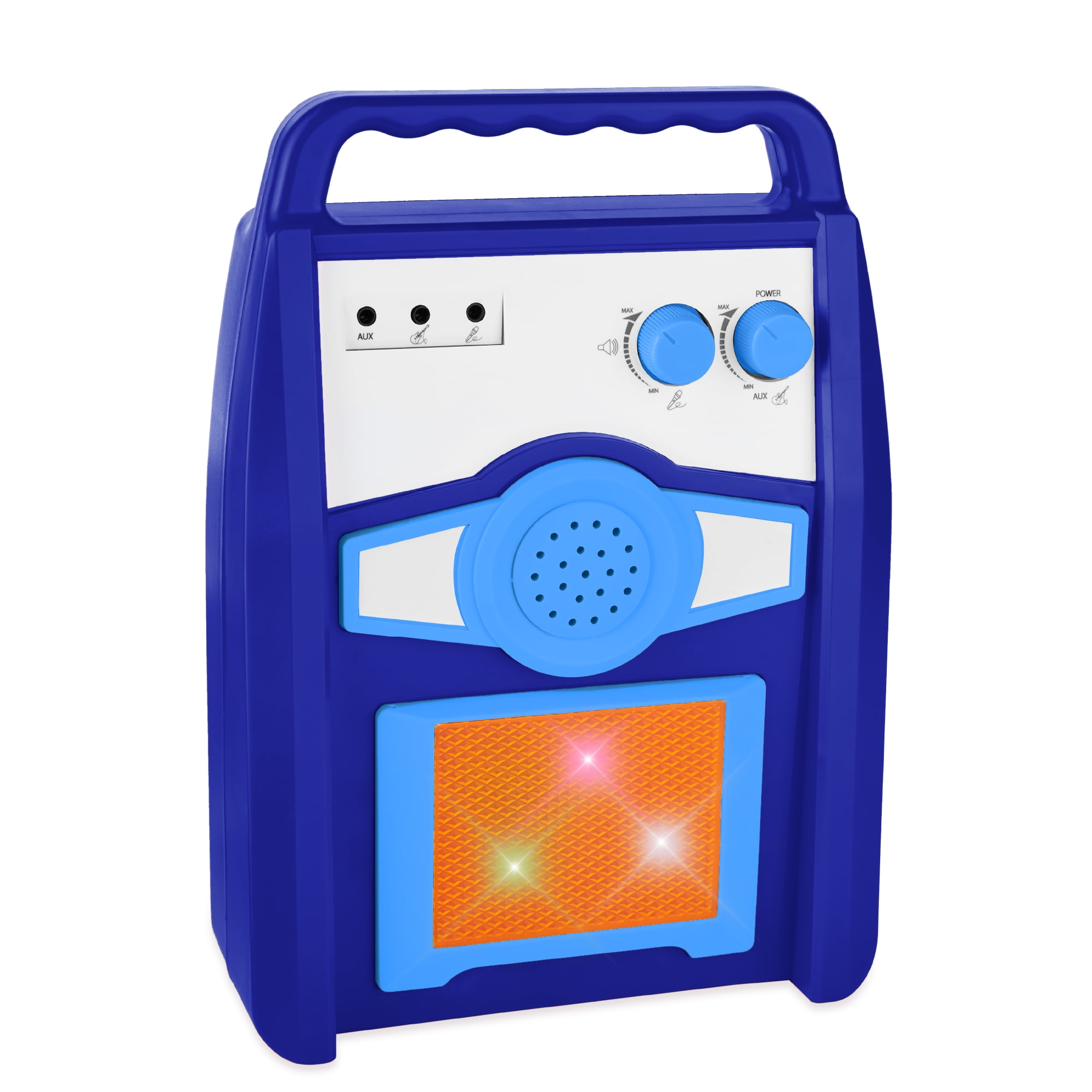 Best Choice Products Kids Electric Musical Guitar Toy Play Set w/ 6 Demo Songs, Whammy Bar, Microphone - Blue - Image 8