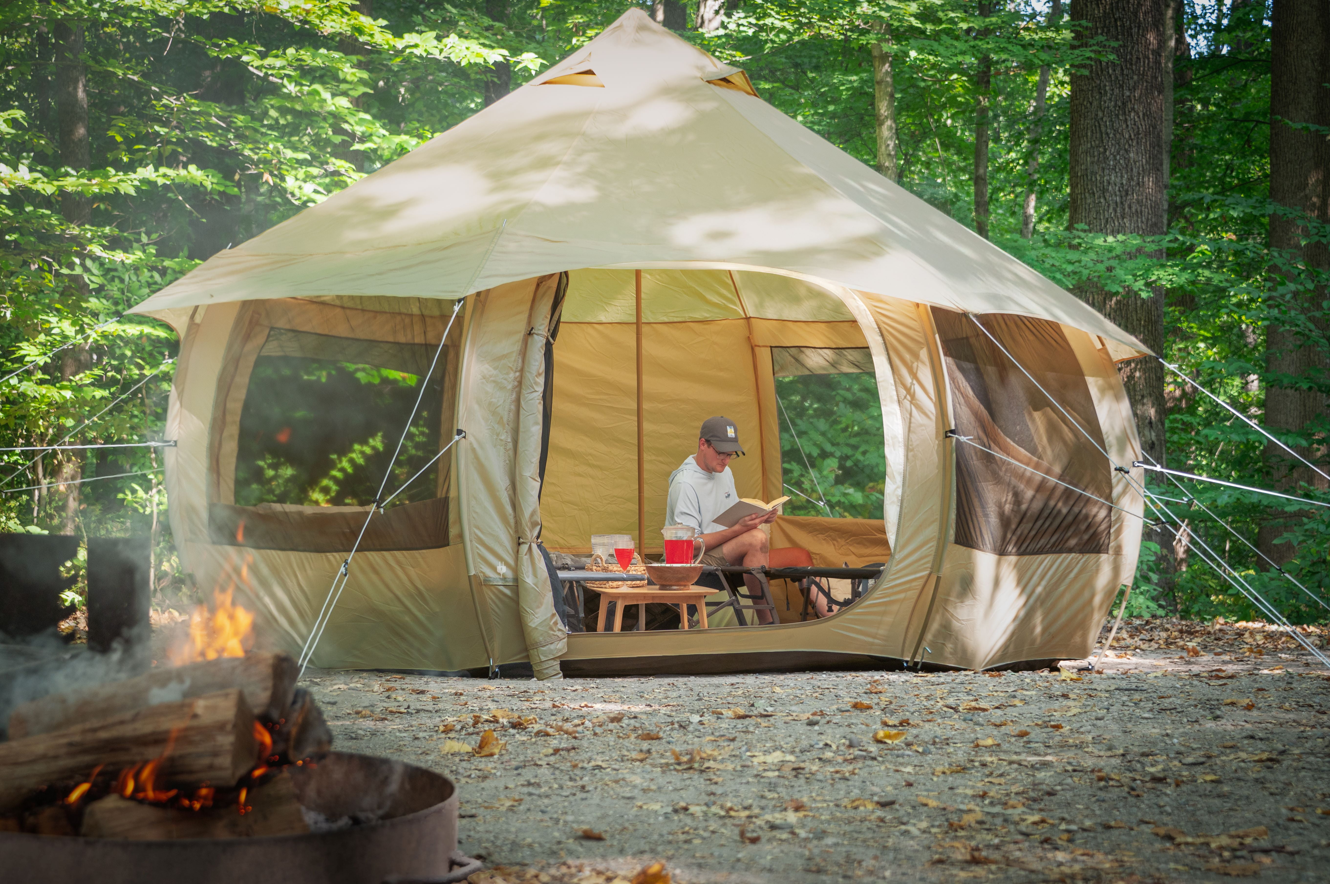 Ozark Trail Mushroom Glamping Bell Tent, with Ripstop Fabric, 6-Person - Image 16