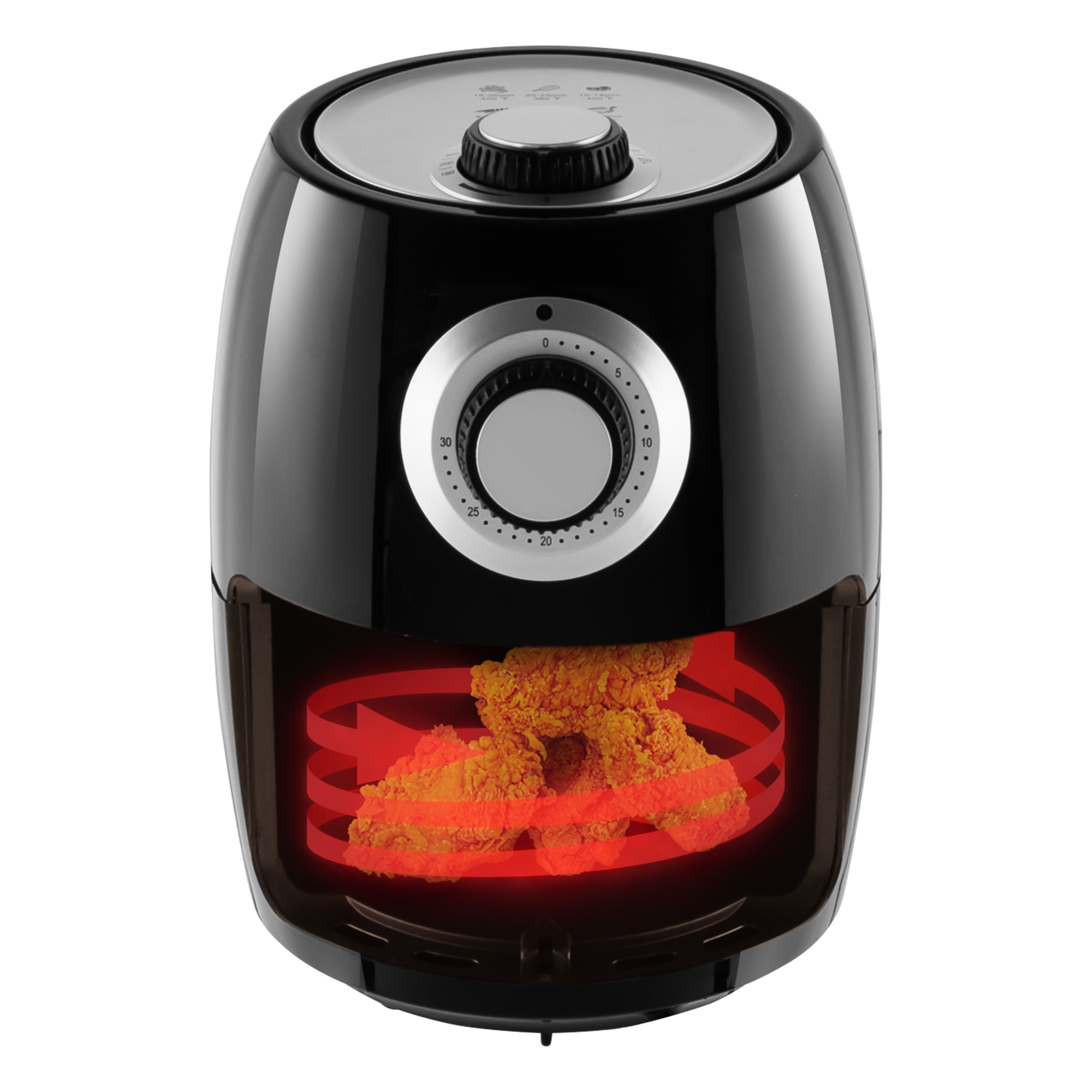 Classic Cuisine 2.3 qt Air Fryer, Black - Nonstick - Image 8
