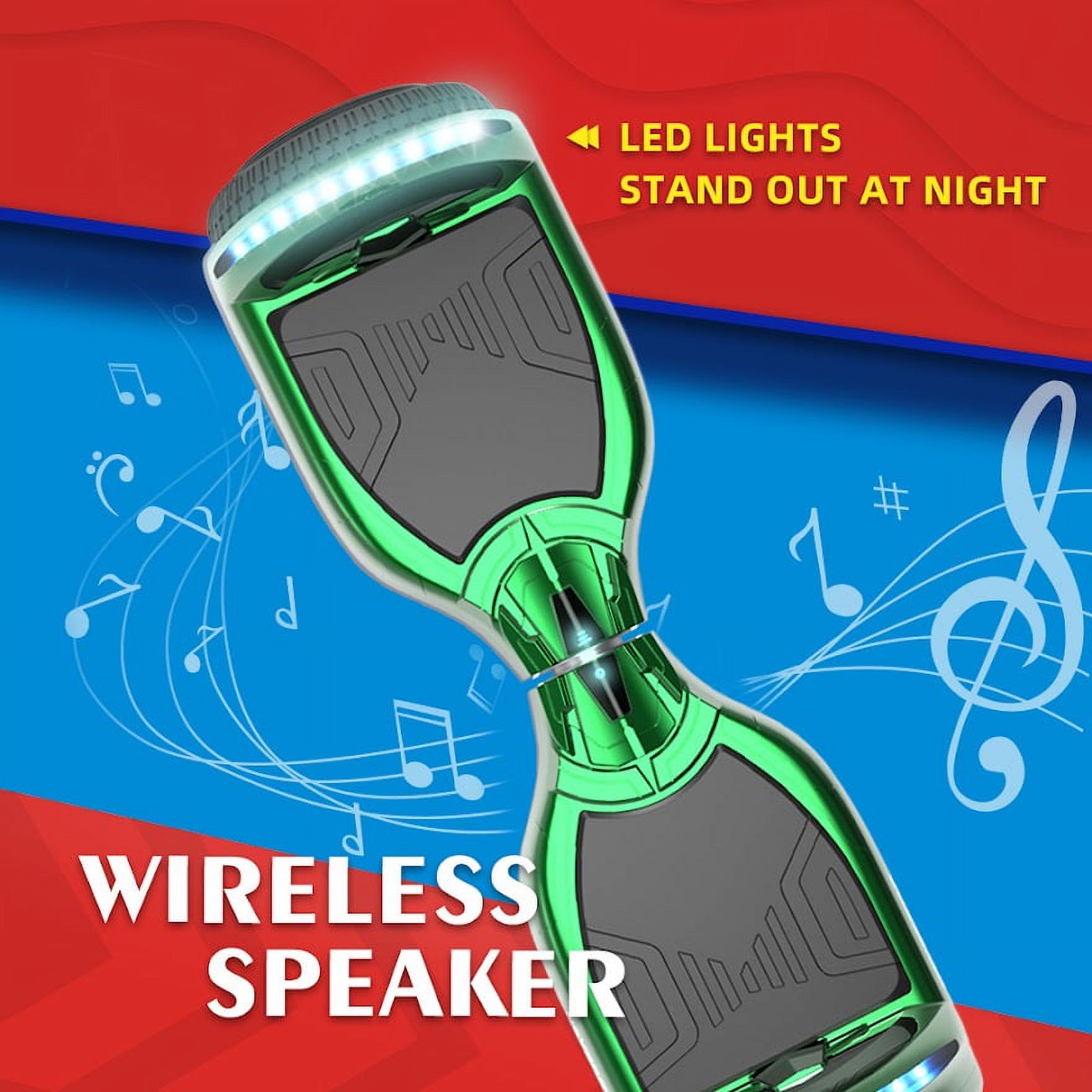 Newest Bluetooth Hoverboard, Chrome Color Hover Board Led Wheels Self Balancing Scooter with Built-in Speaker for Kids, Teenager - Image 8