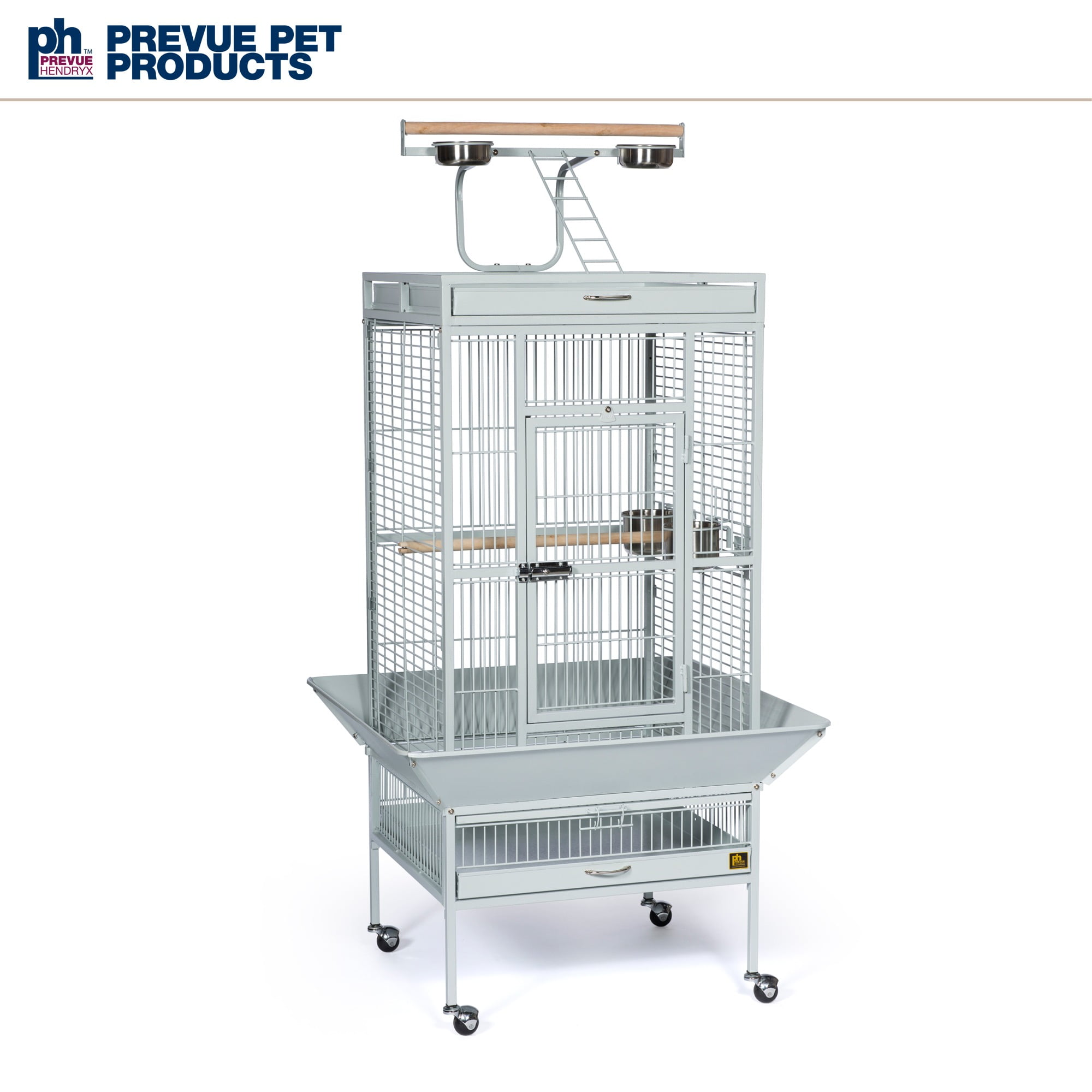 Prevue Pet Products Select Wrought Iron Parrot Bird Cage 24x20x60", Pewter - Image 11