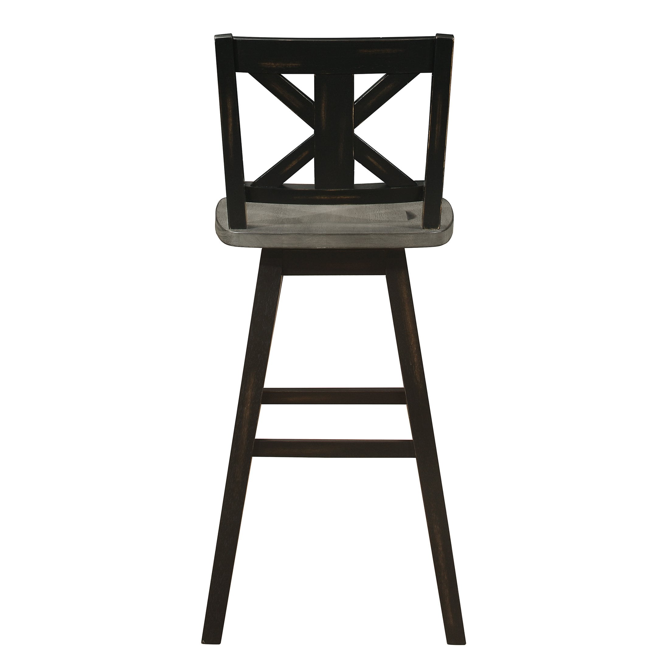 OakvillePark Roscoe Swivel Pub Height Barstool (Set of 2), Black/Gray - Image 6