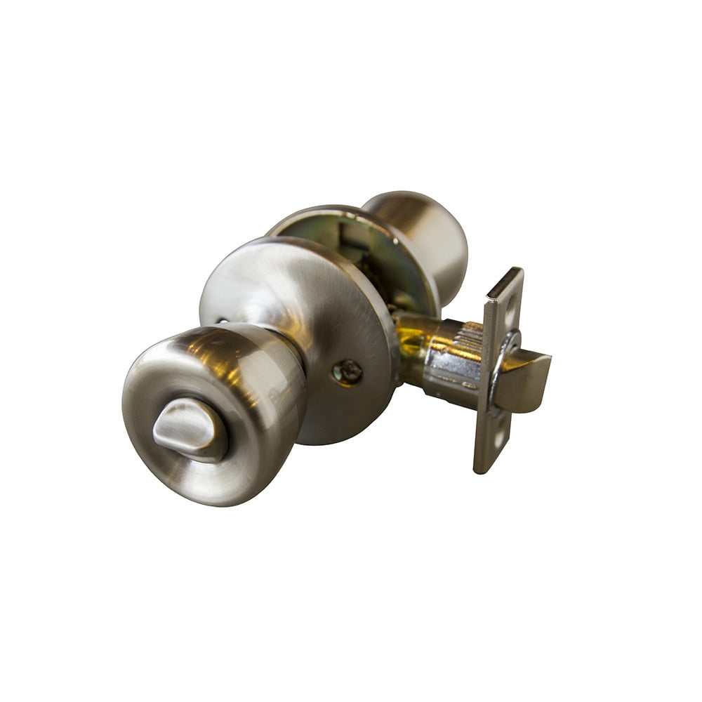 Design House Terrace Satin Nickel Privacy Bed and Bath Door Knob Set, 6-Pack - Image 9