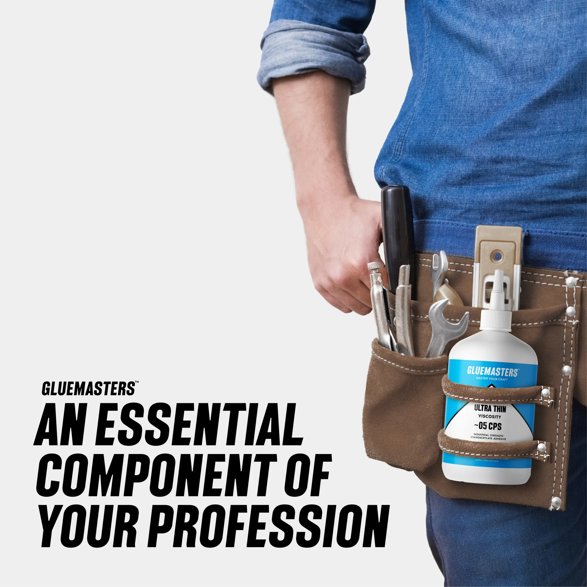 Professional Grade Cyanoacrylate "Super Glue" by Glue Masters - 16 oz - Ultra Thin Viscosity, Clear - Image 2