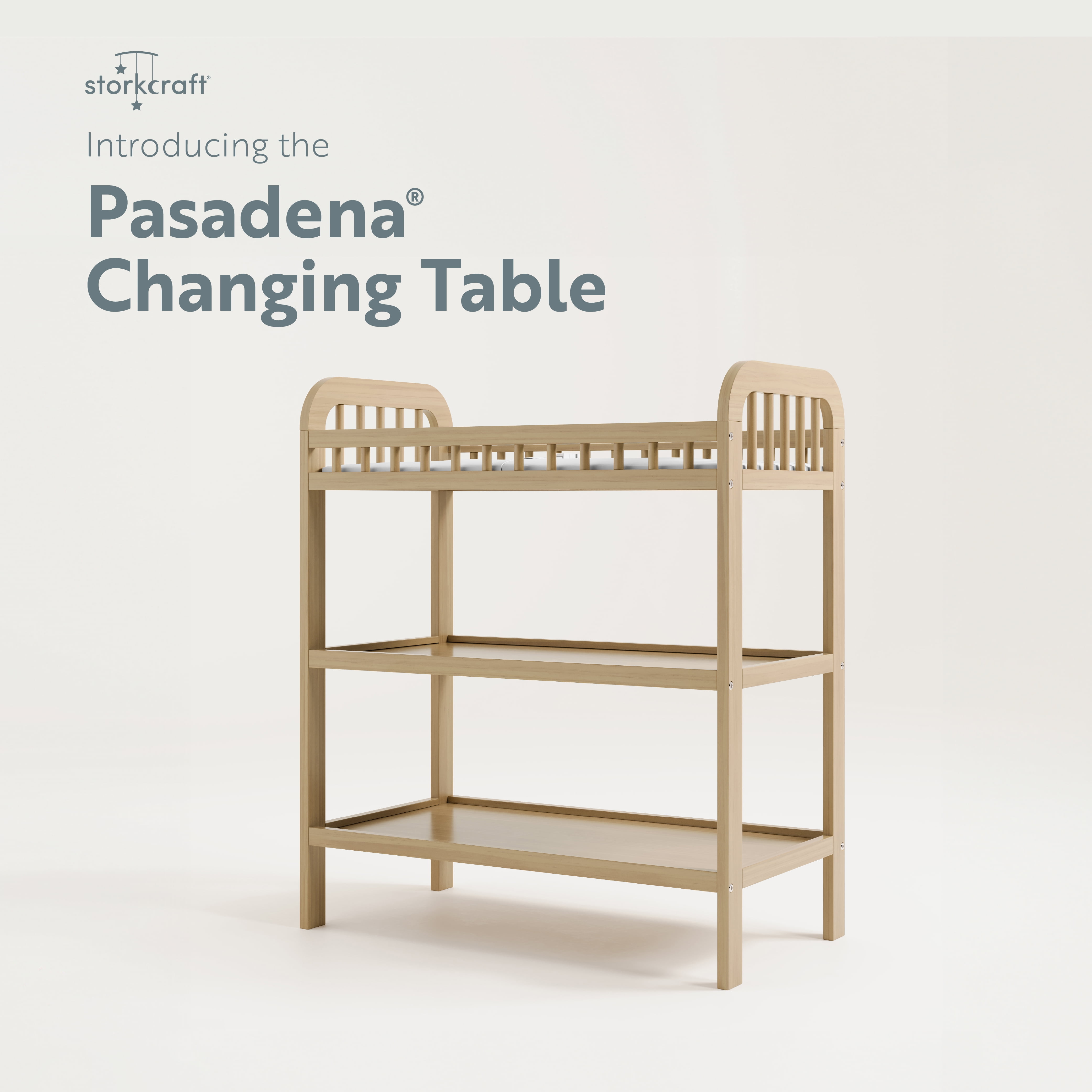Storkcraft Pasadena Infant Changing Table with Changing Pad, Driftwood - Image 10