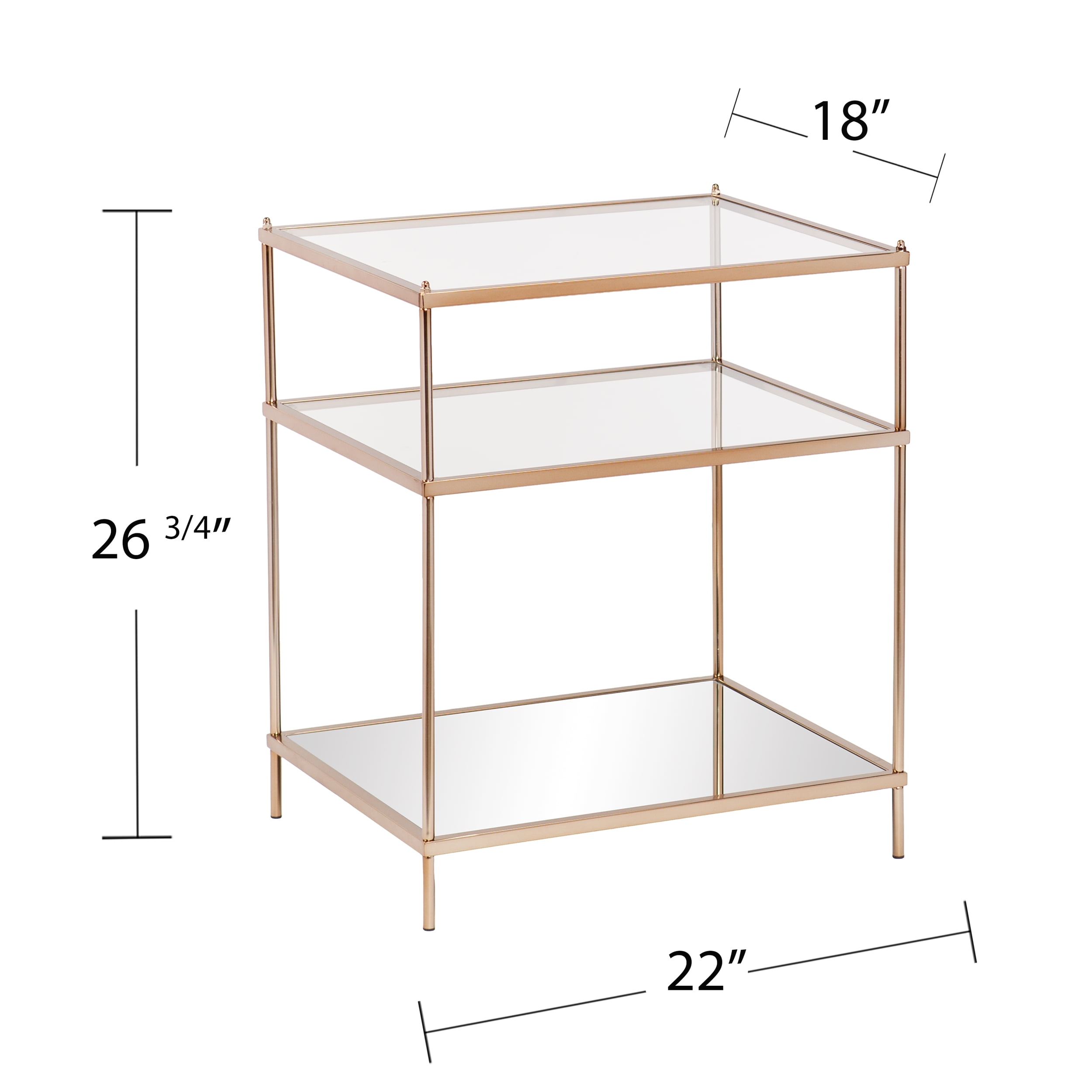 SEI Furniture Knox Side Table - Copper 22 x 26.75 - Image 2