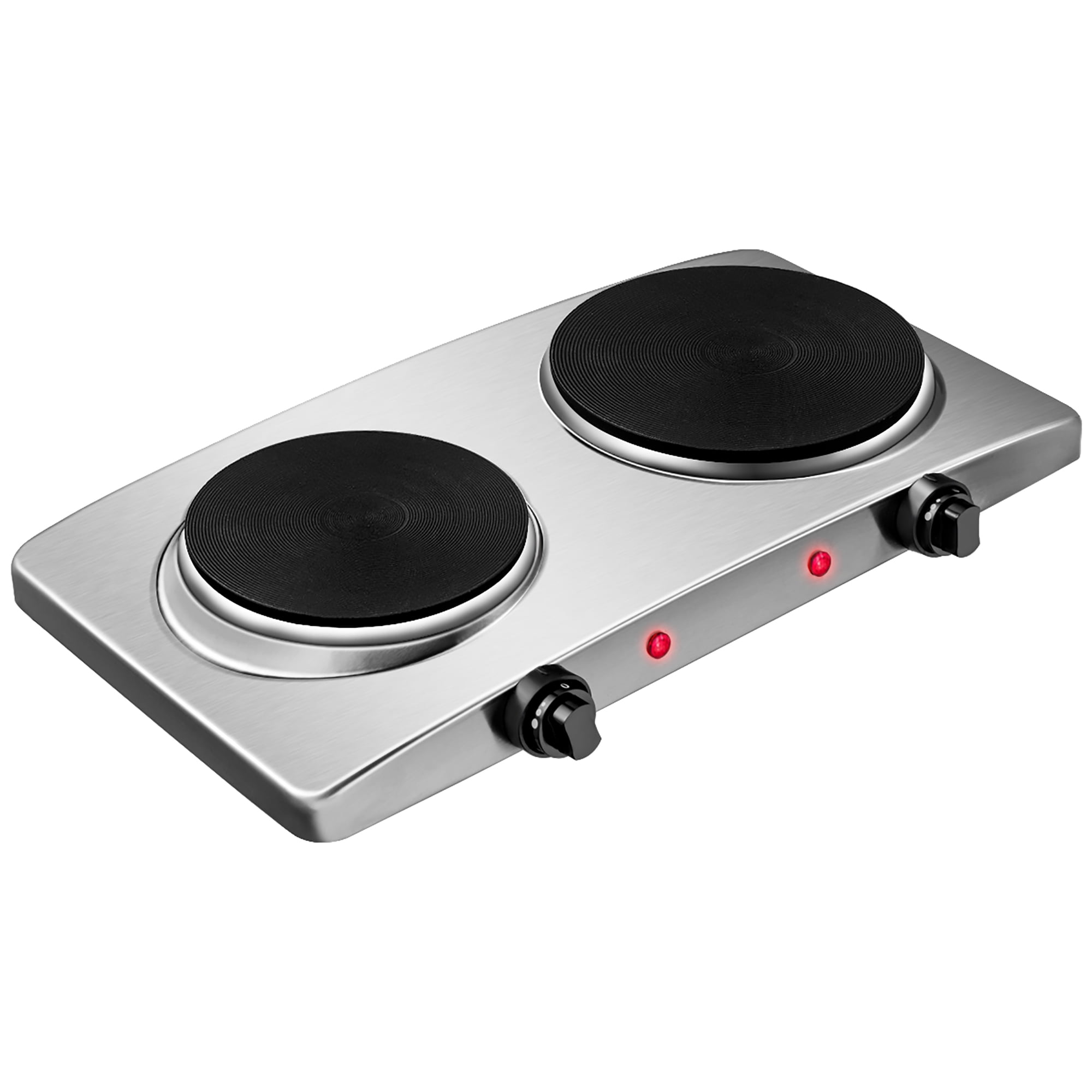 Costway 1800W Double Hot Plate Electric Countertop Burner Stainless Steel 5 Power Levels - Image 7