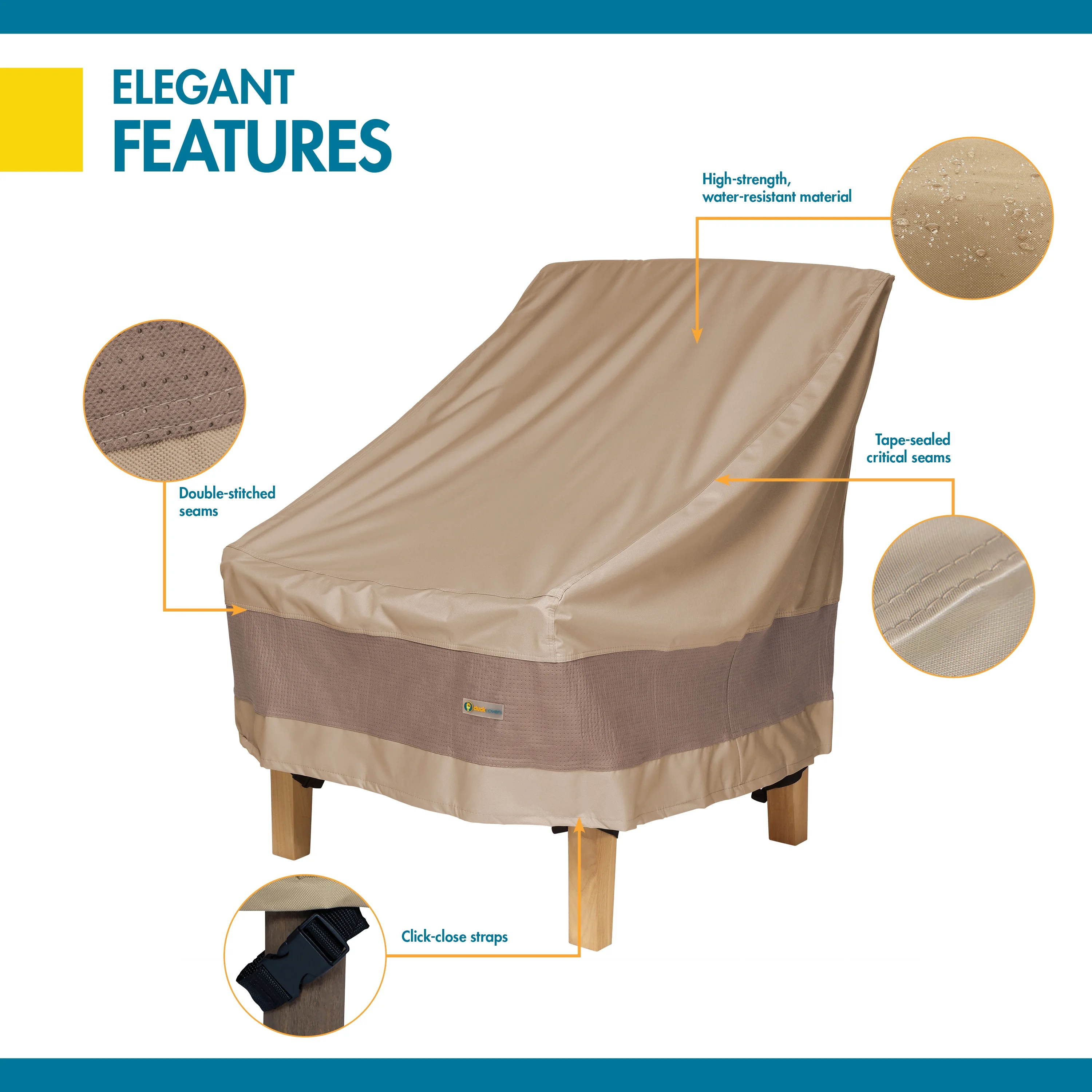 DUCKCOVERS® Elegant Waterproof Outdoor Chair Cover - Image 9