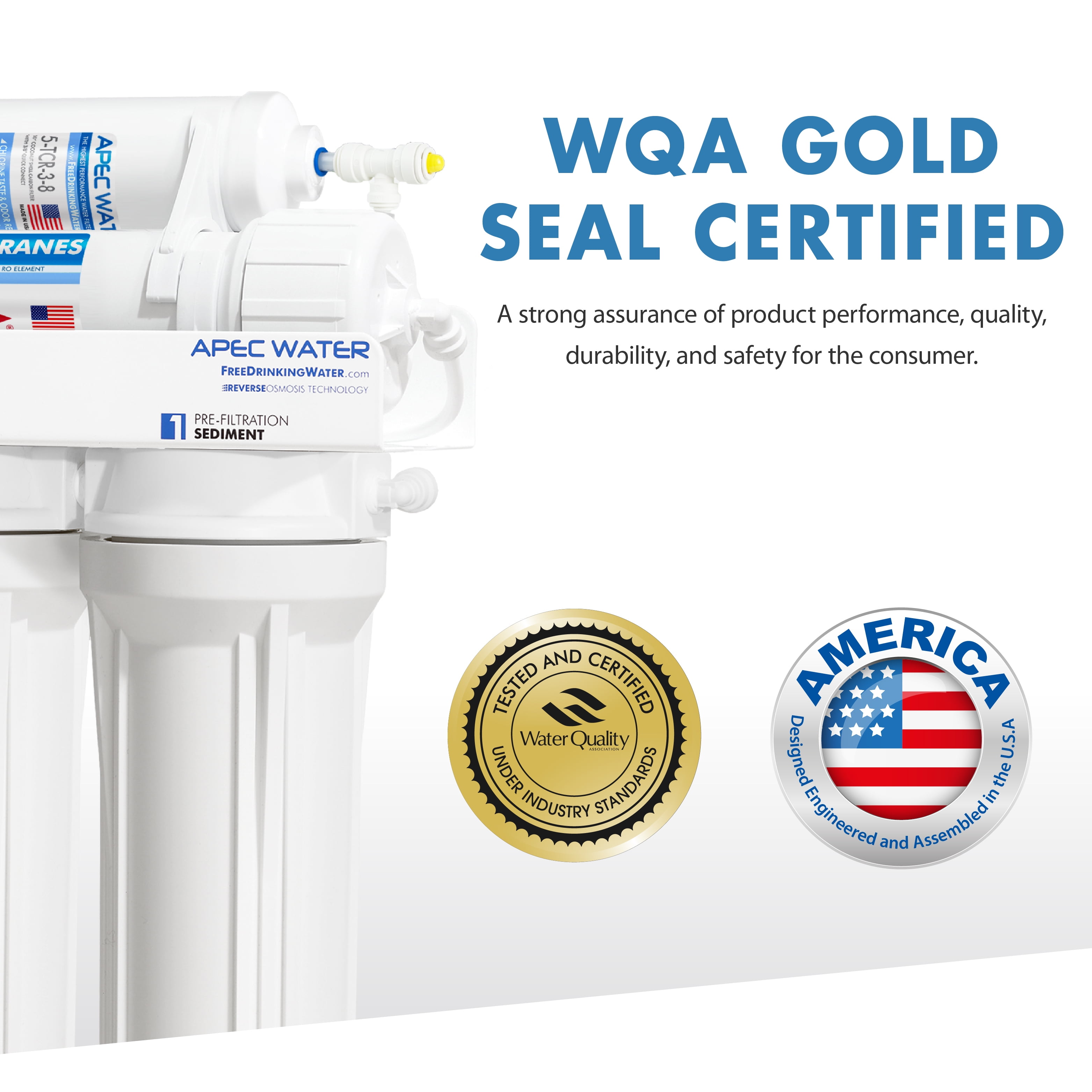 APEC Top Tier Fast Flow High Output 90 GPD Ultra Safe Reverse Osmosis Drinking Water Filter System (ULTIMATE RO-Hi) - Image 2