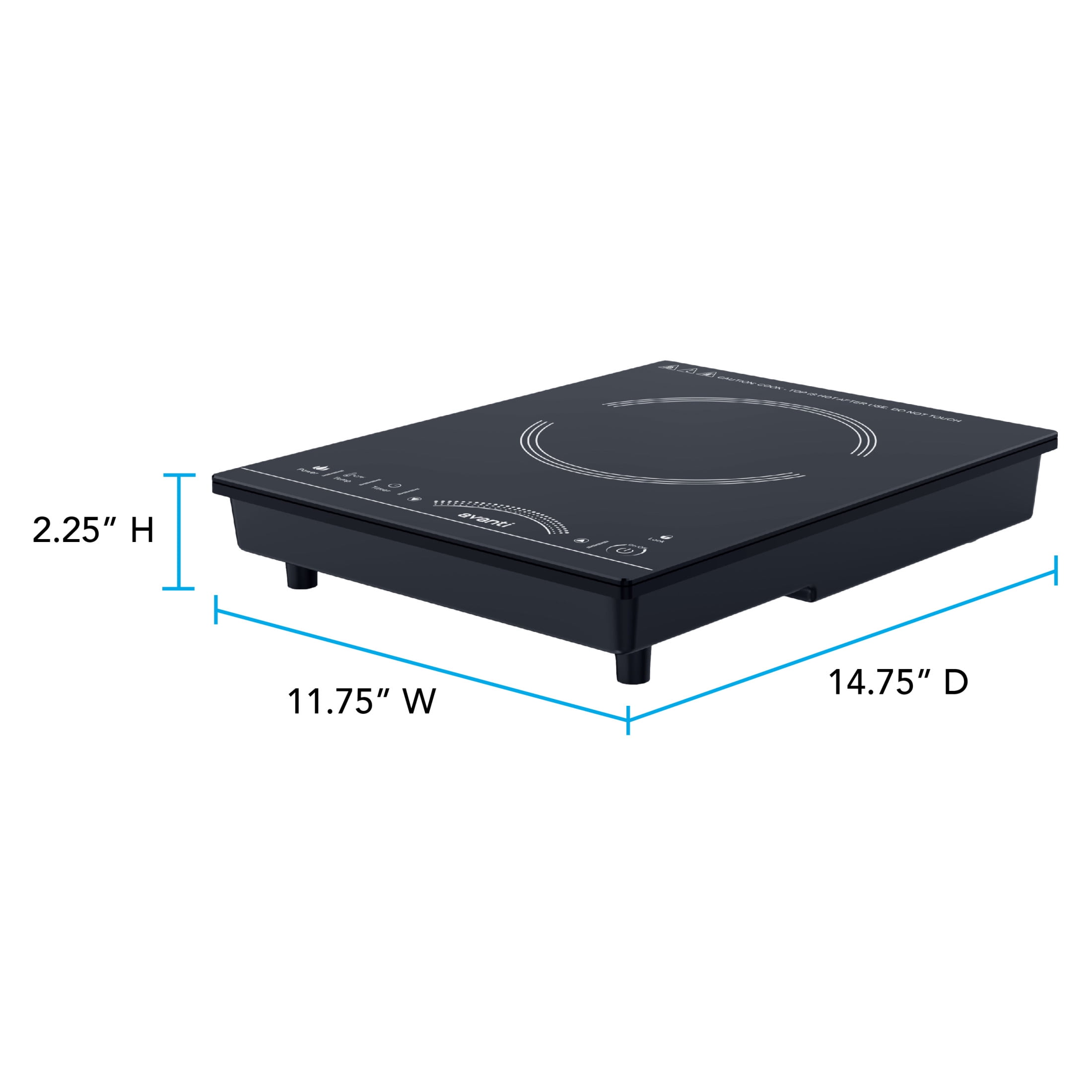 Avanti 1800W Portable Induction Cooktop, in Black (IH1800L1B-IS) - Image 13