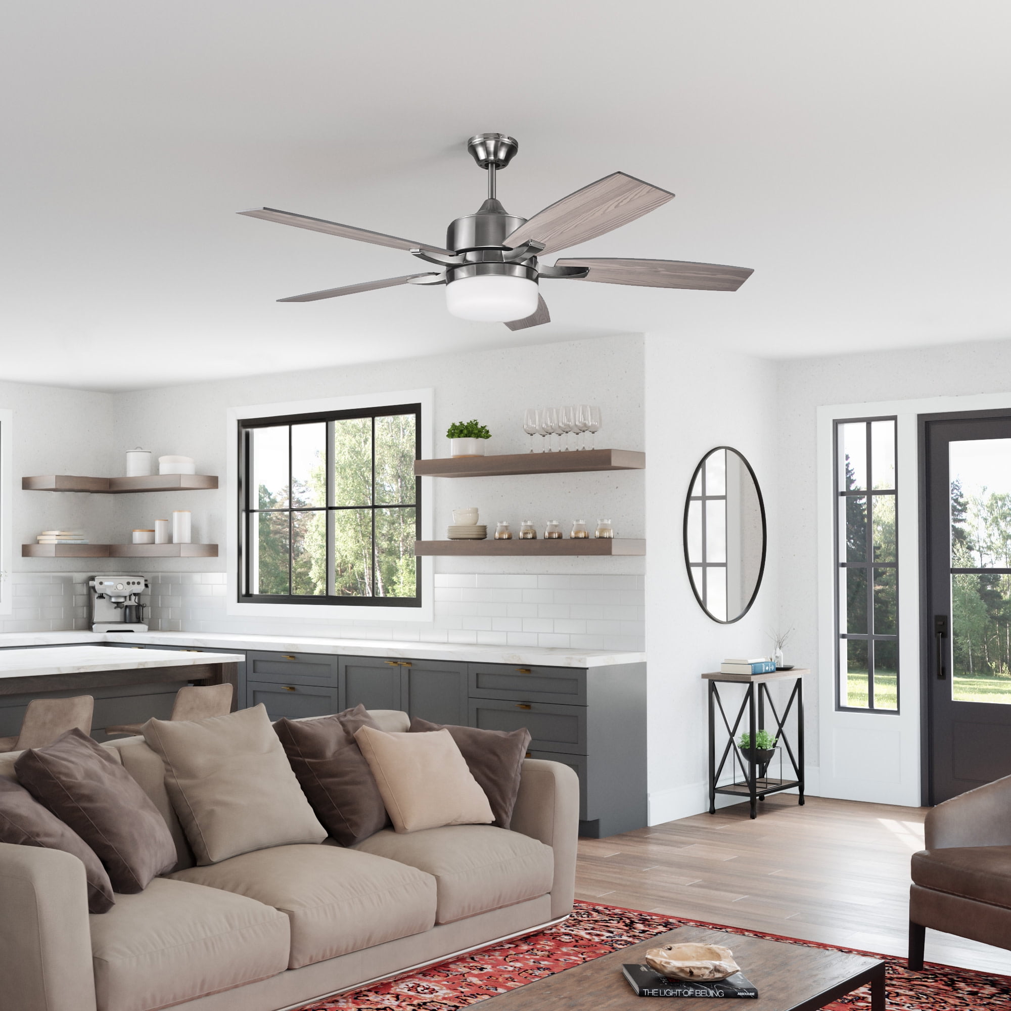 Design House Grayson LED Ceiling Fan in Brushed Nickel, 52-Inch - Image 13