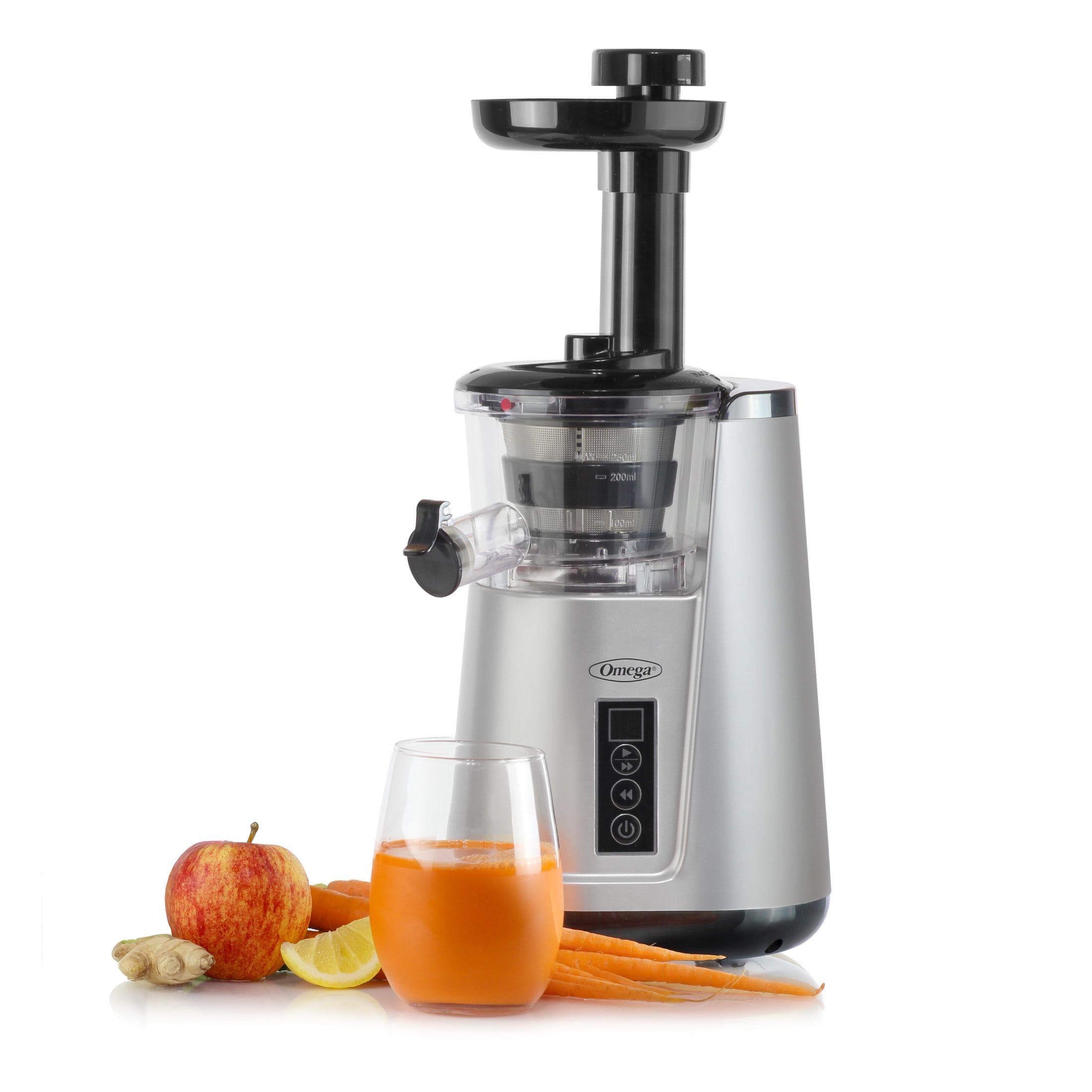 Omega Vertical Cold Press Compact Masticating Juicer, Low-Speed 3-Stage Auger, in Silver (JC3000SV13) - Image 3