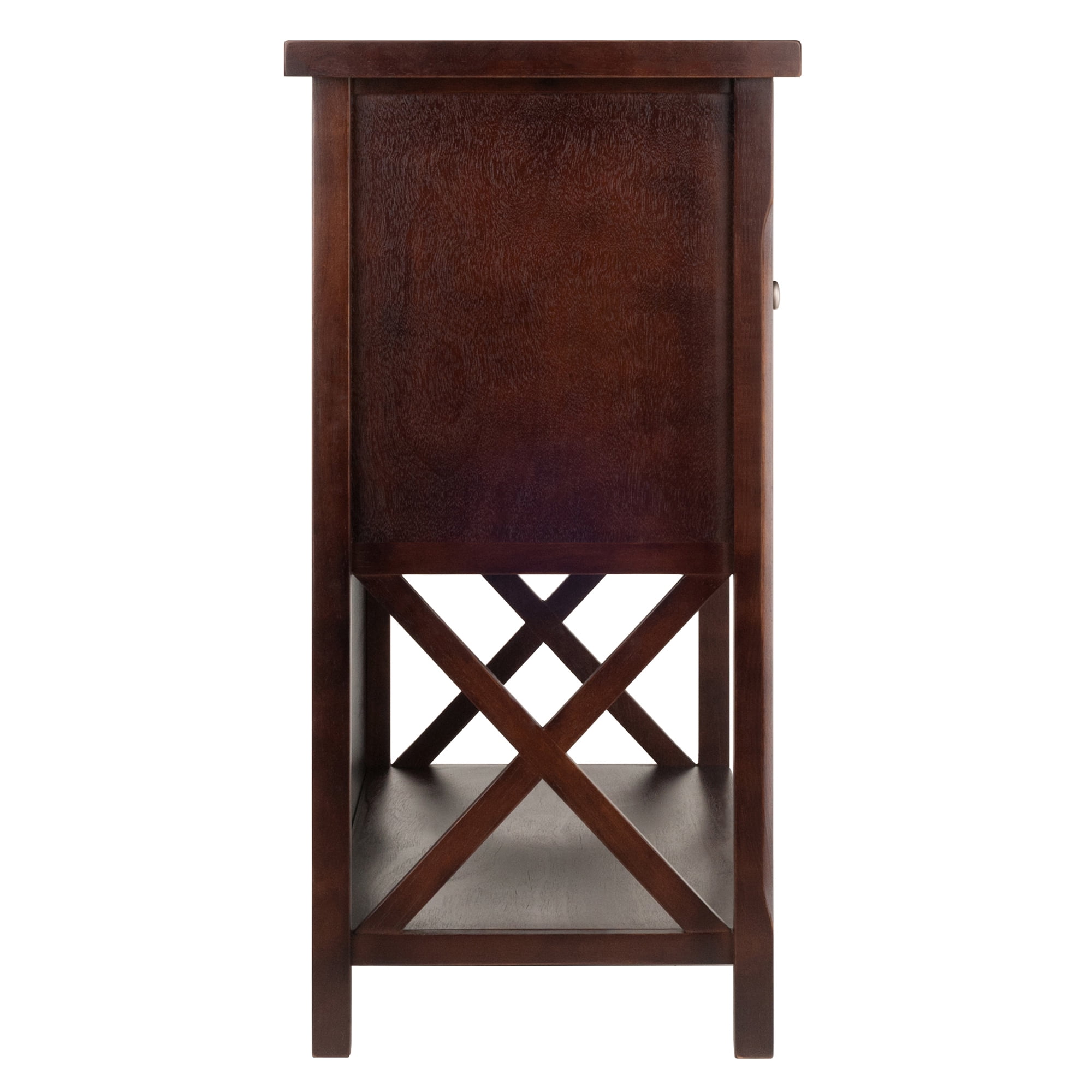 Contemporary Home Living 43.75" Teak Brown Contemporary Buffet Cabinet - Image 8