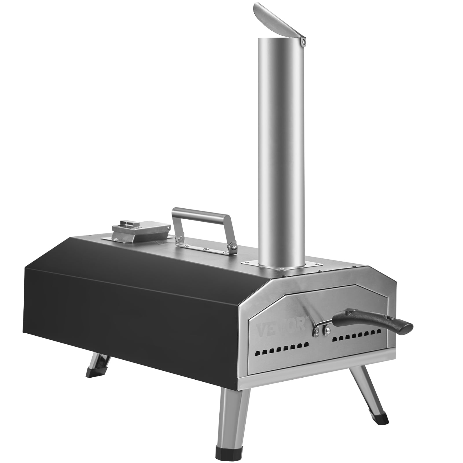 VEVOR 12" Outdoor Pizza Oven Portable Gas/Wood Pellet Pizza Oven Bottom Rotation - Image 3