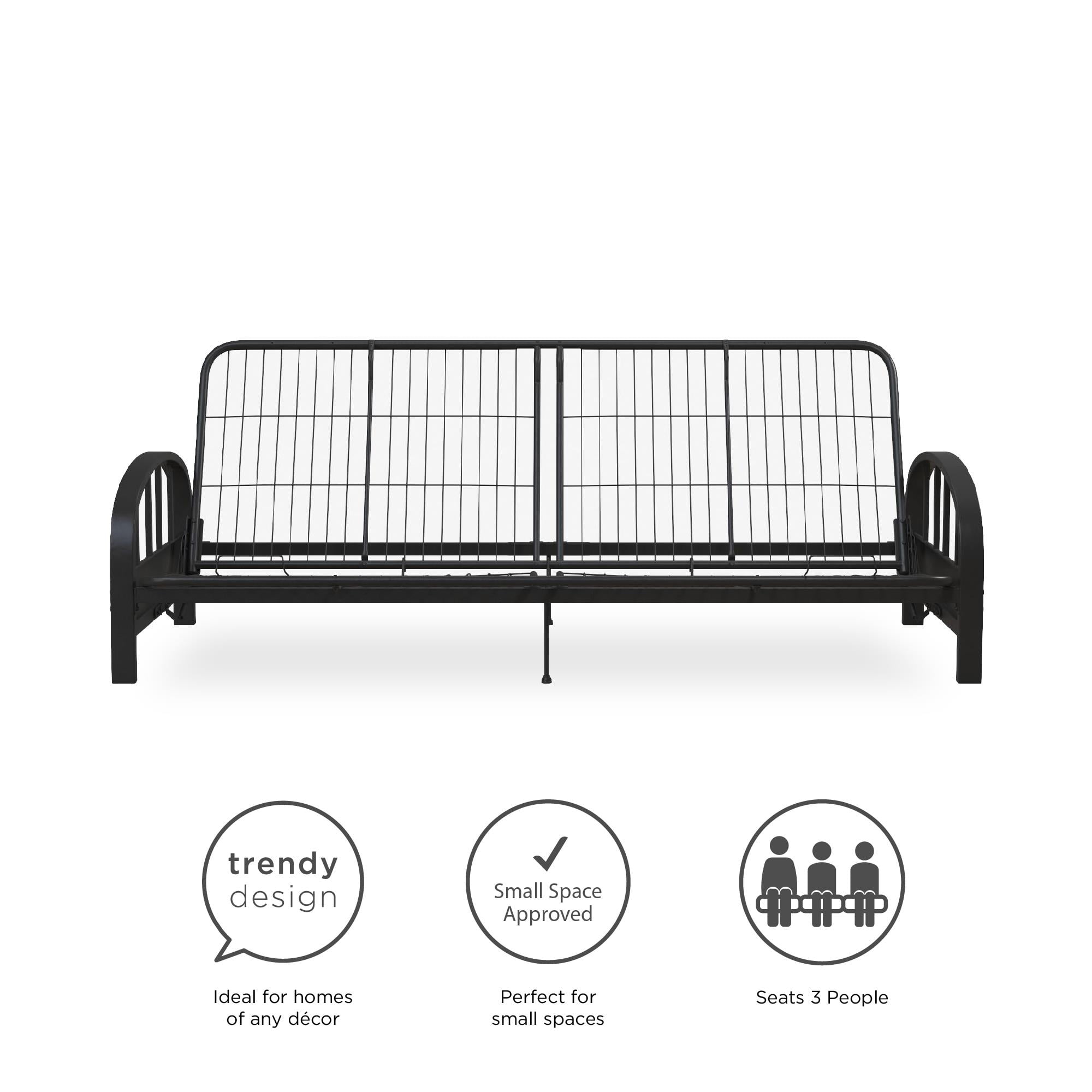 DHP Aiden Futon Frame, Black - Image 6